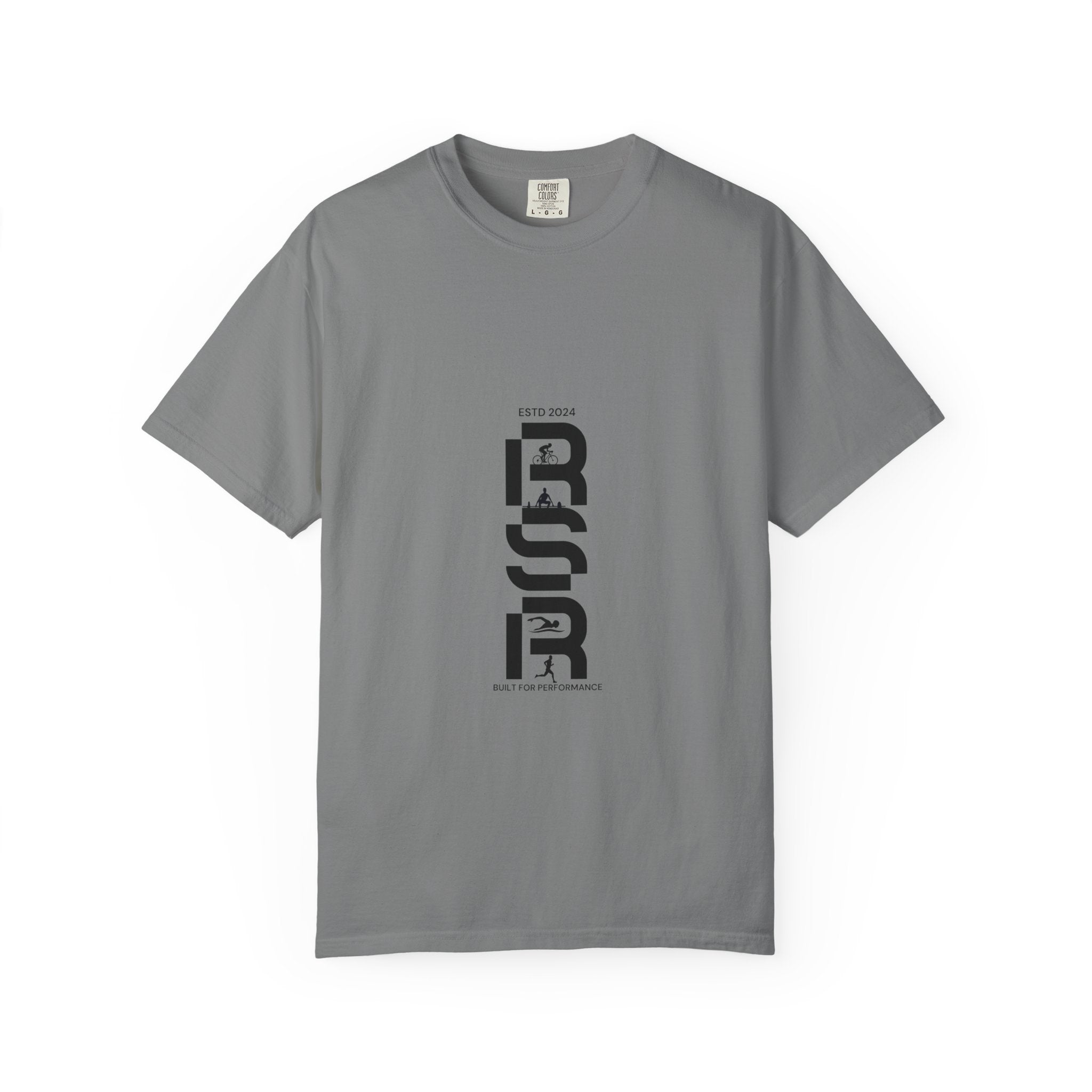 Distorted Vertical Text T-Shirt | Minimal Graphic Typography Tee by RSR
