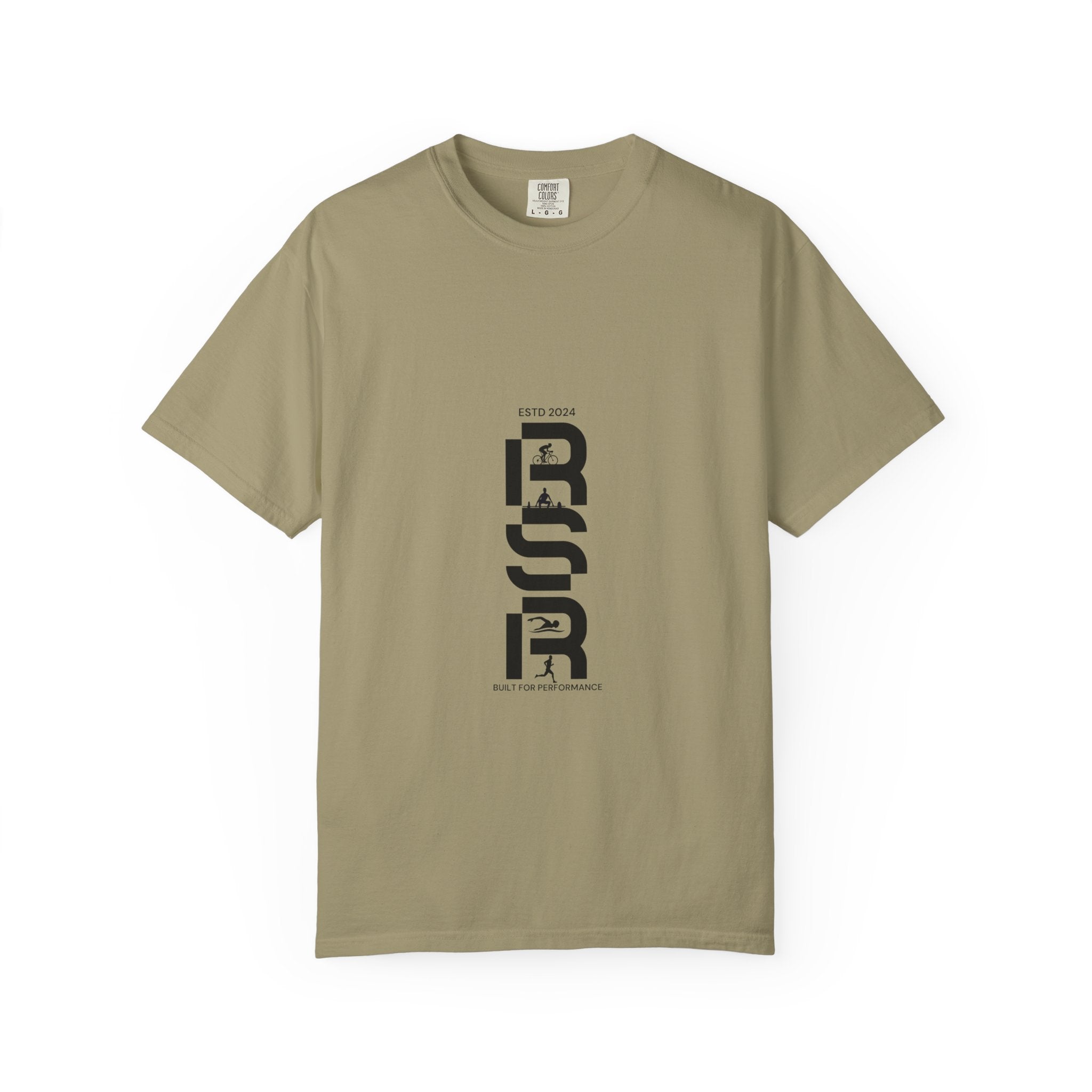 Distorted Vertical Text T-Shirt | Minimal Graphic Typography Tee by RSR