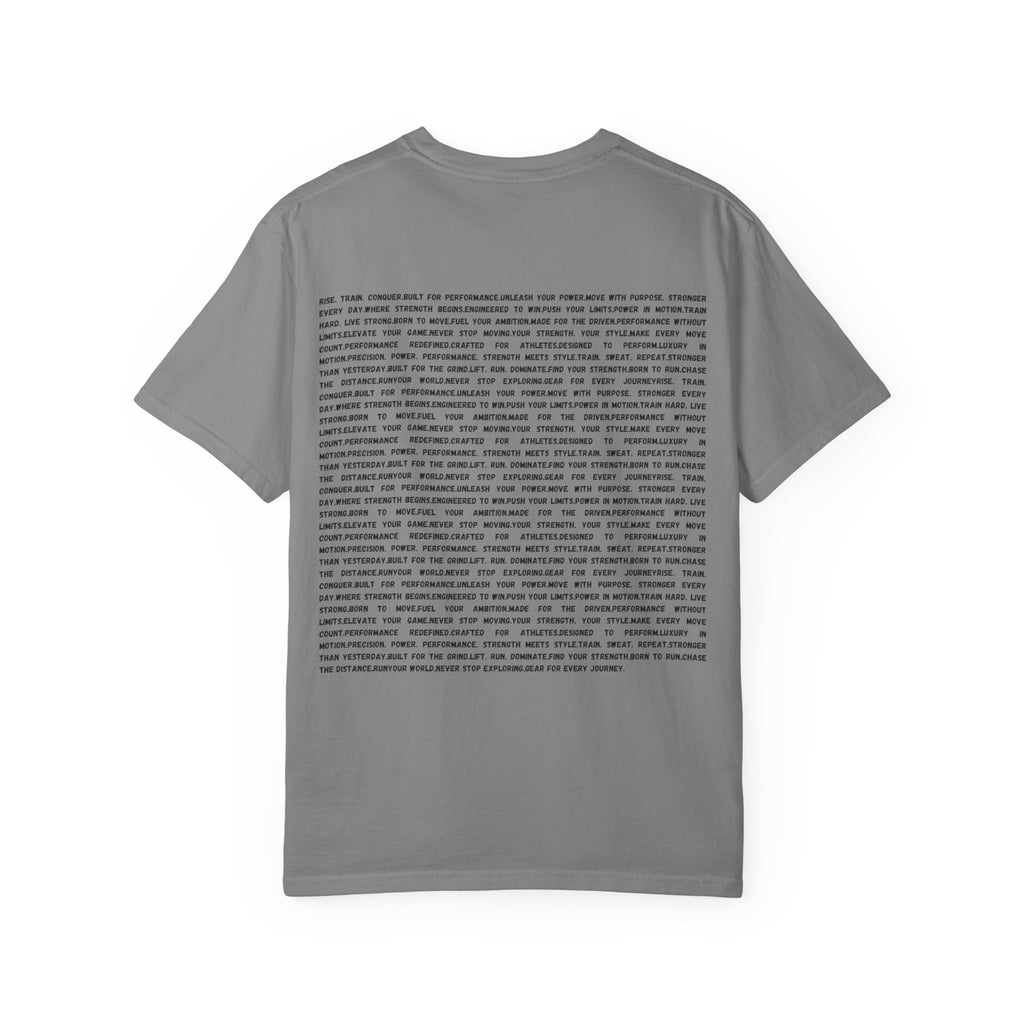 Distorted Vertical Text T-Shirt | Minimal Graphic Typography Tee by RSR