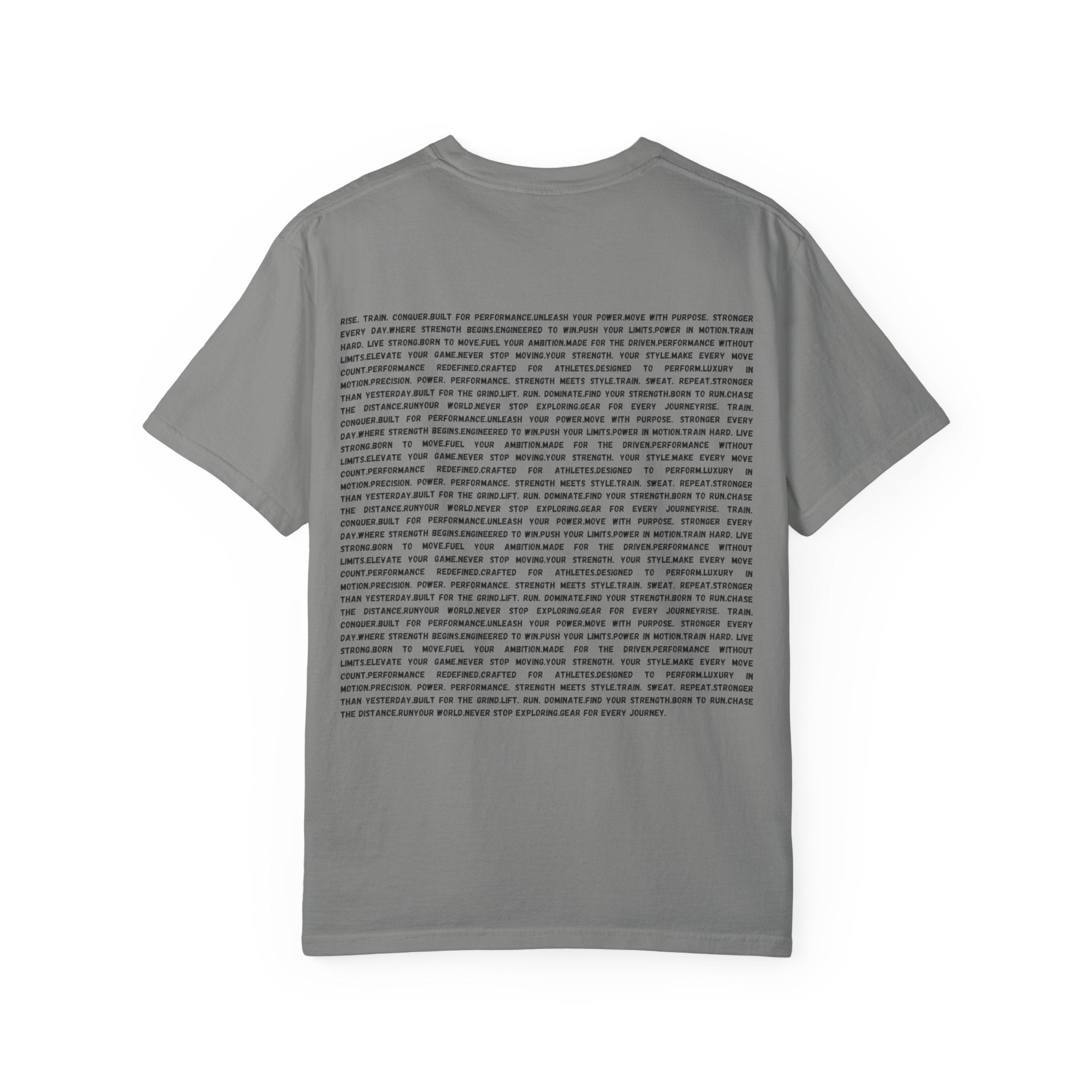 Distorted Vertical Text T-Shirt | Minimal Graphic Typography Tee by RSR