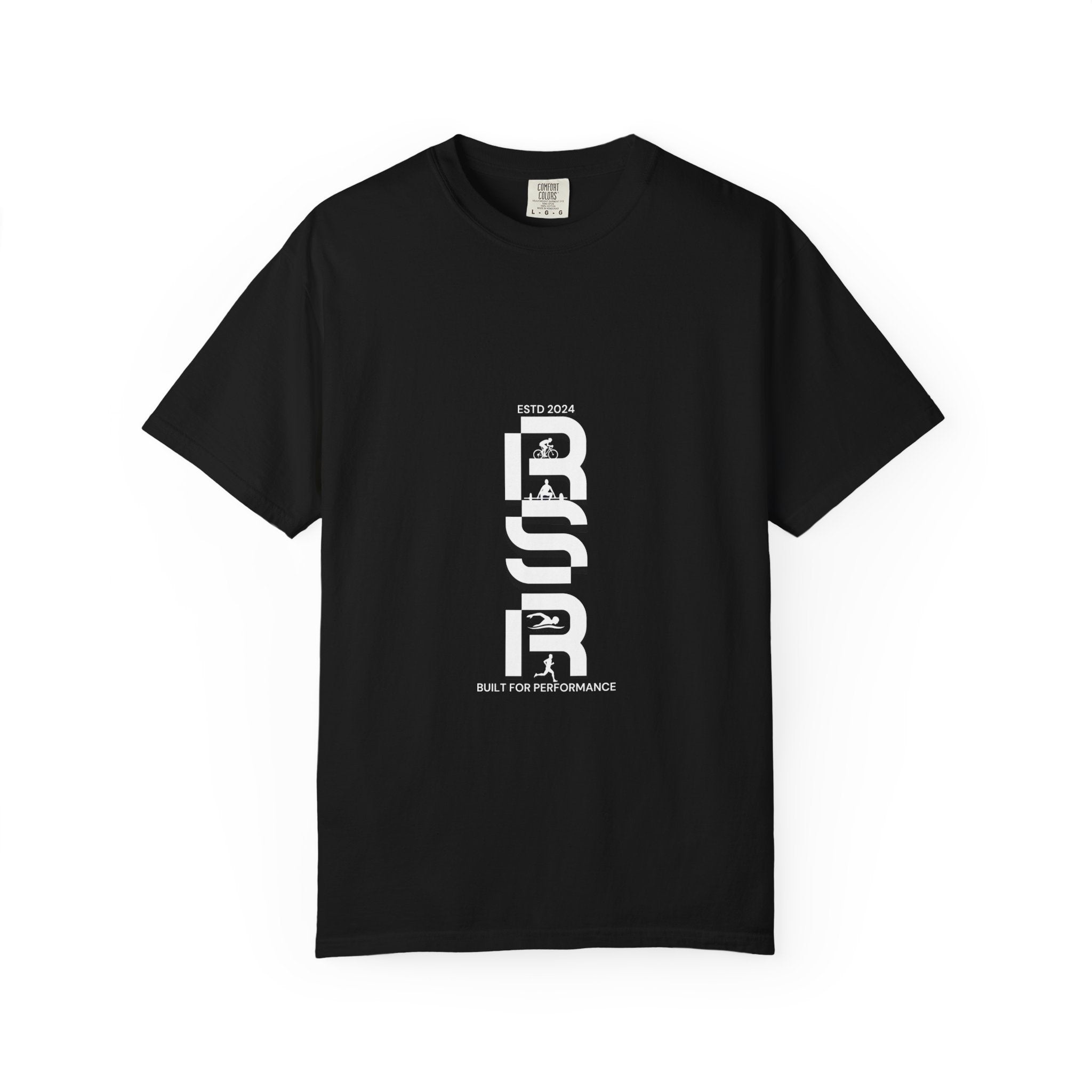 Distorted Vertical Text T-Shirt | Minimal Graphic Typography Tee by RSR