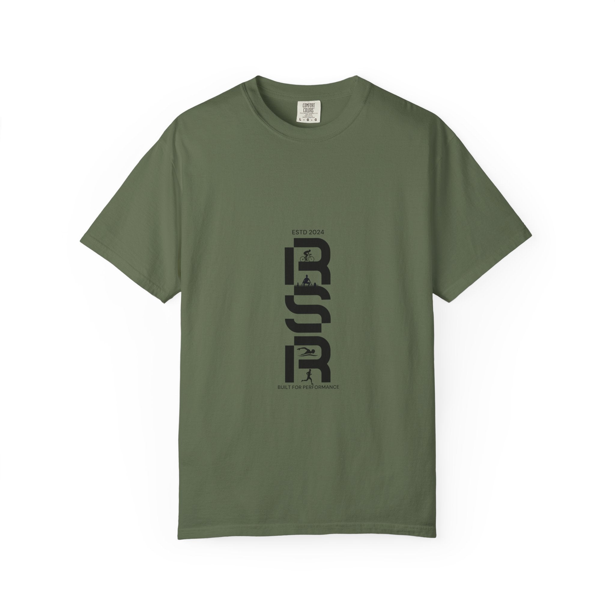 Distorted Vertical Text T-Shirt | Minimal Graphic Typography Tee by RSR