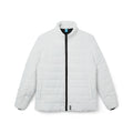 Women’s Puffer Jacket — Vertical Repeated Logo Winter Coat by RSR