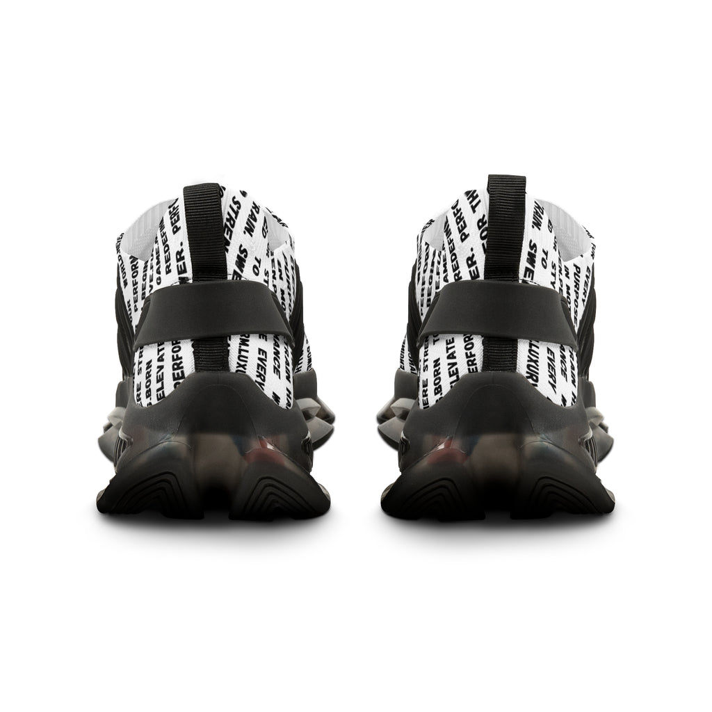 Men's Mesh Sneakers — Breathable Athletic Trainers with Motivational Text Pattern by RSR