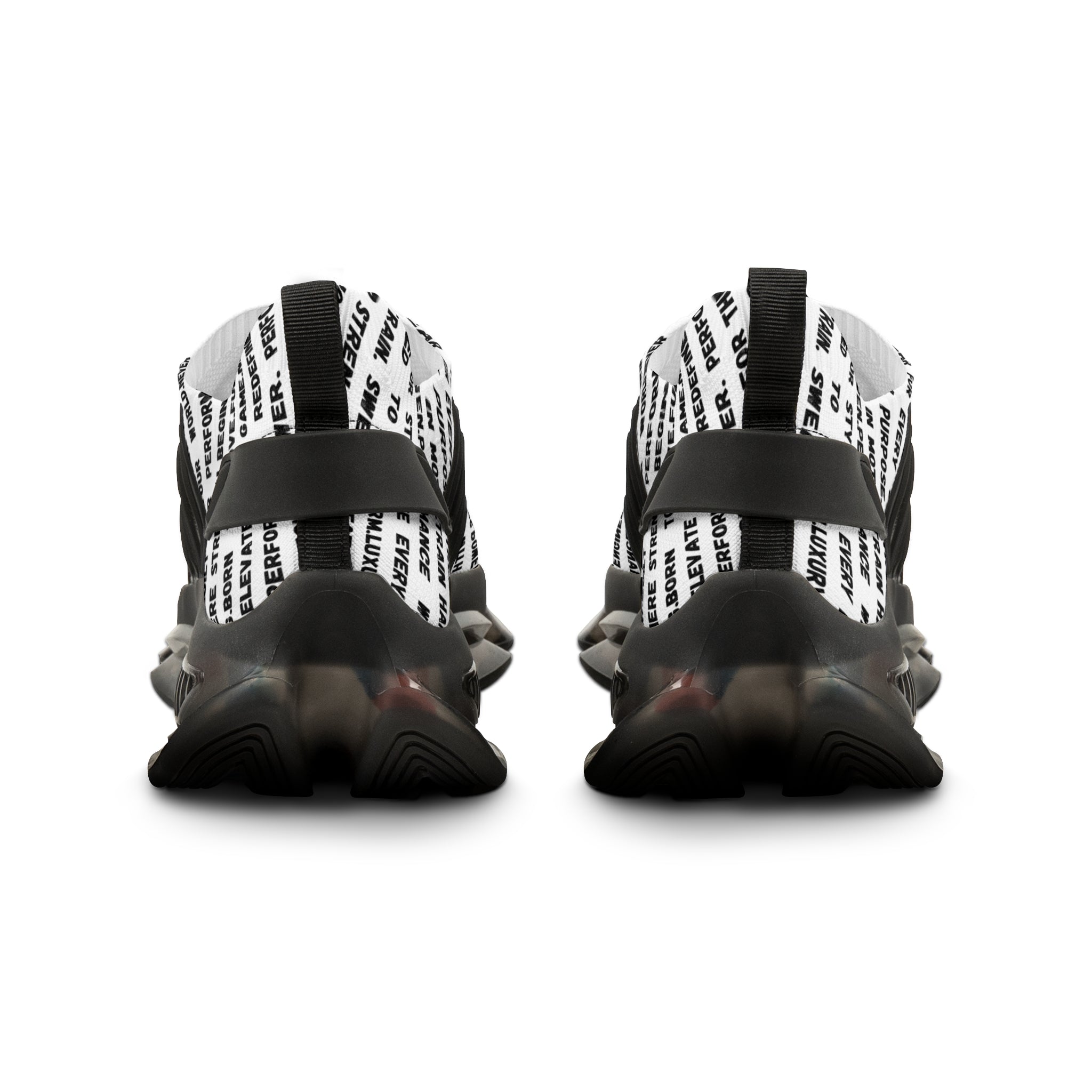 Men's Mesh Sneakers — Breathable Athletic Trainers with Motivational Text Pattern by RSR