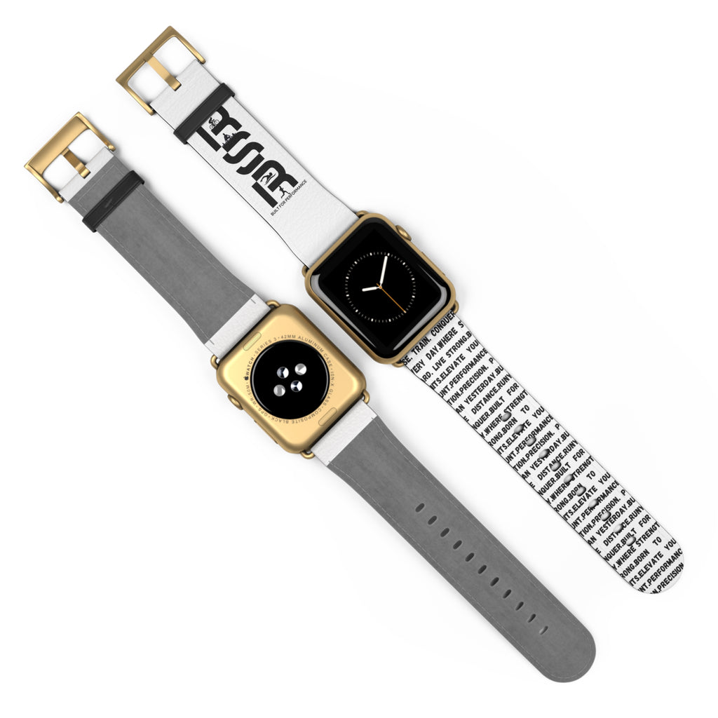 Watch Band — Monochrome Motivational Text Apple Watch Band (BSSR Accent) by RSR