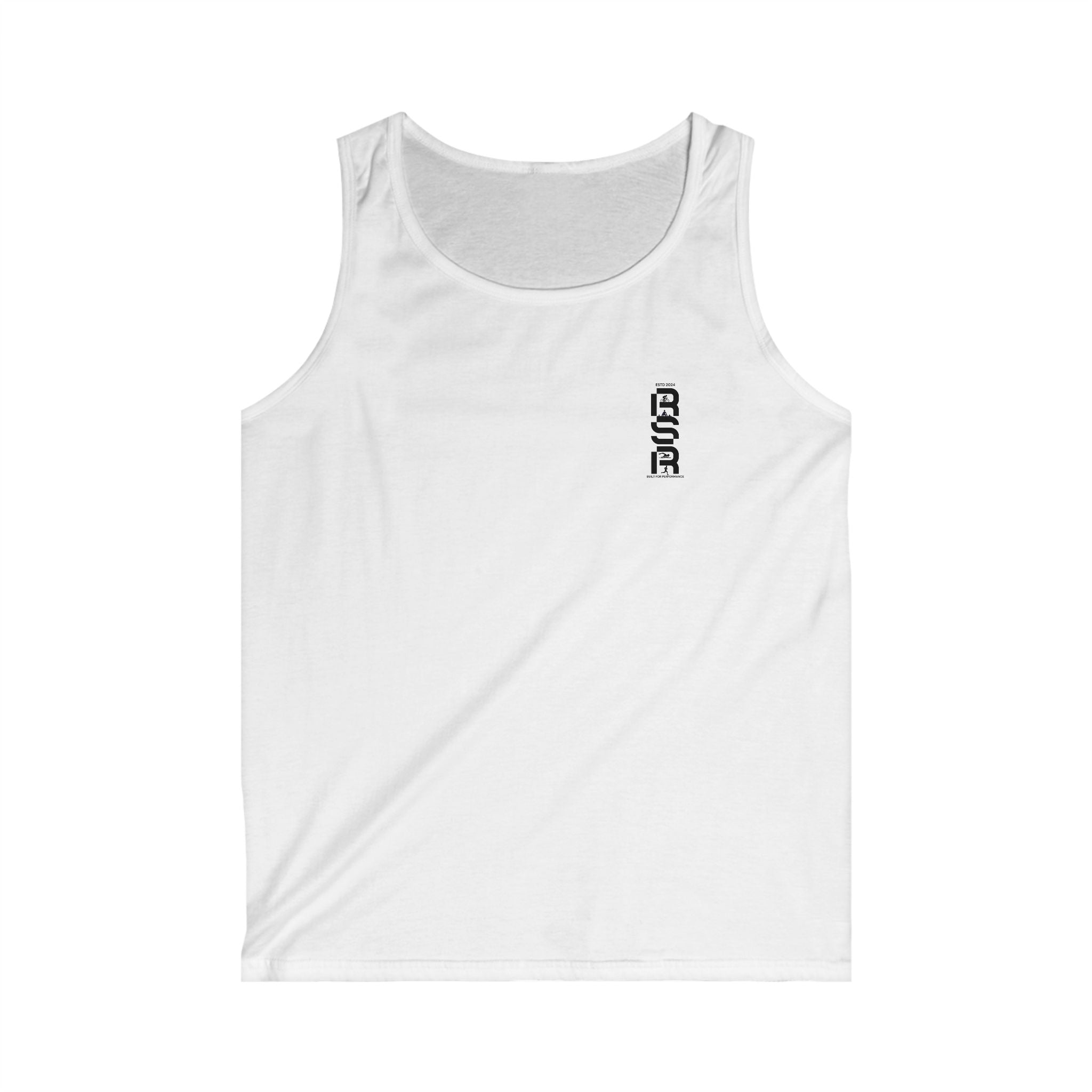 Vertical 'SSR' Logo Tank Top — Motivational Text Back Athletic Tank by RSR