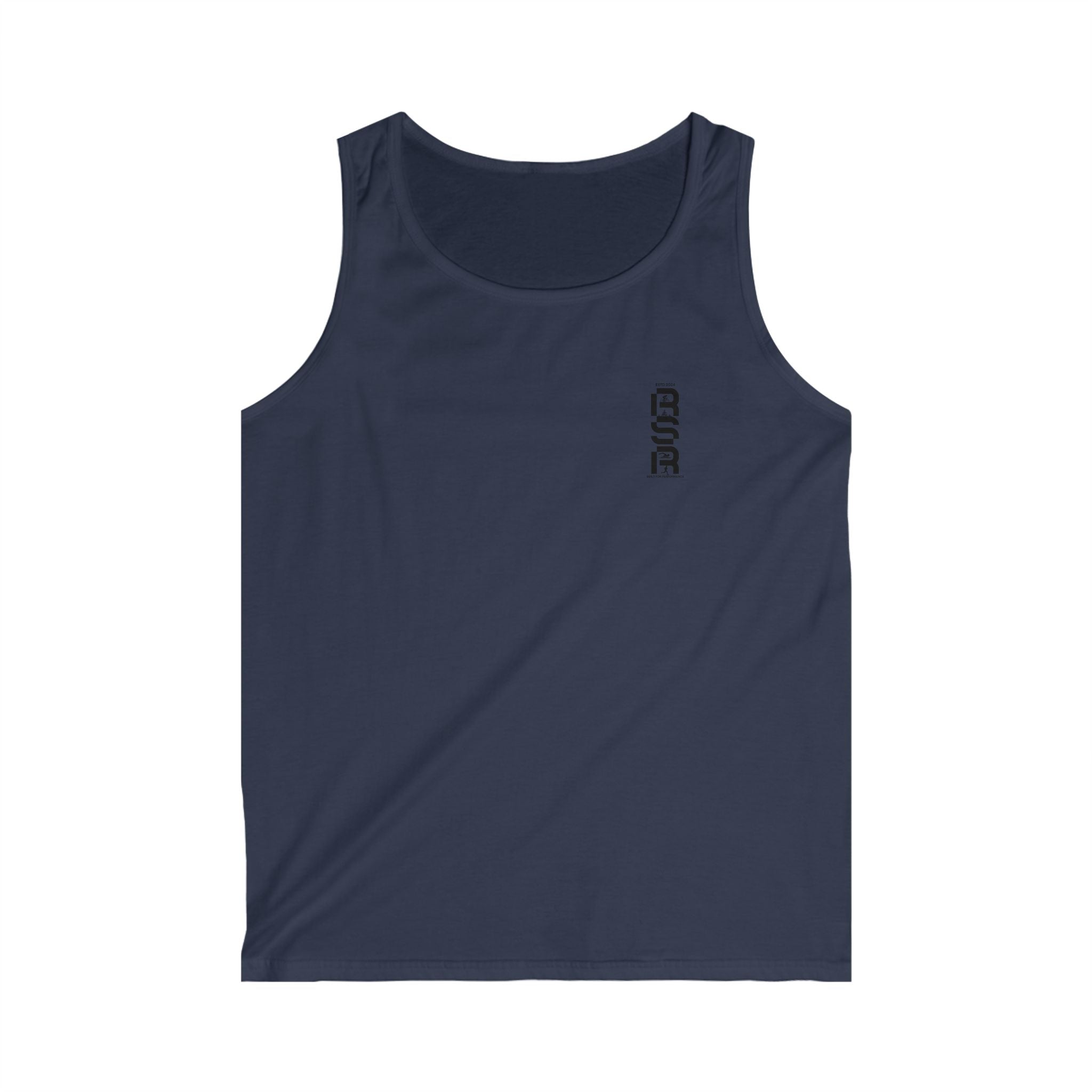 Vertical 'SSR' Logo Tank Top — Motivational Text Back Athletic Tank by RSR