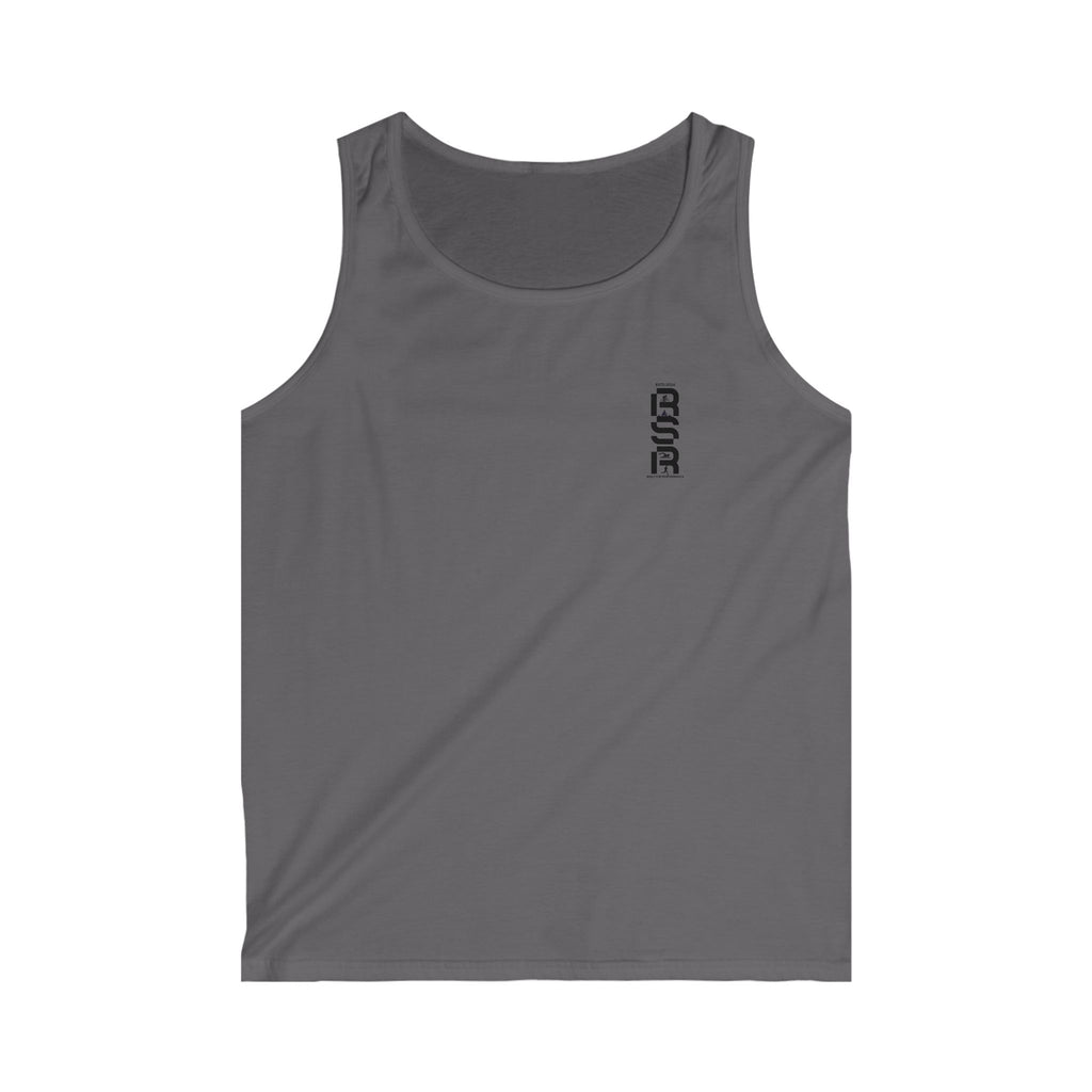 Vertical 'SSR' Logo Tank Top — Motivational Text Back Athletic Tank by RSR