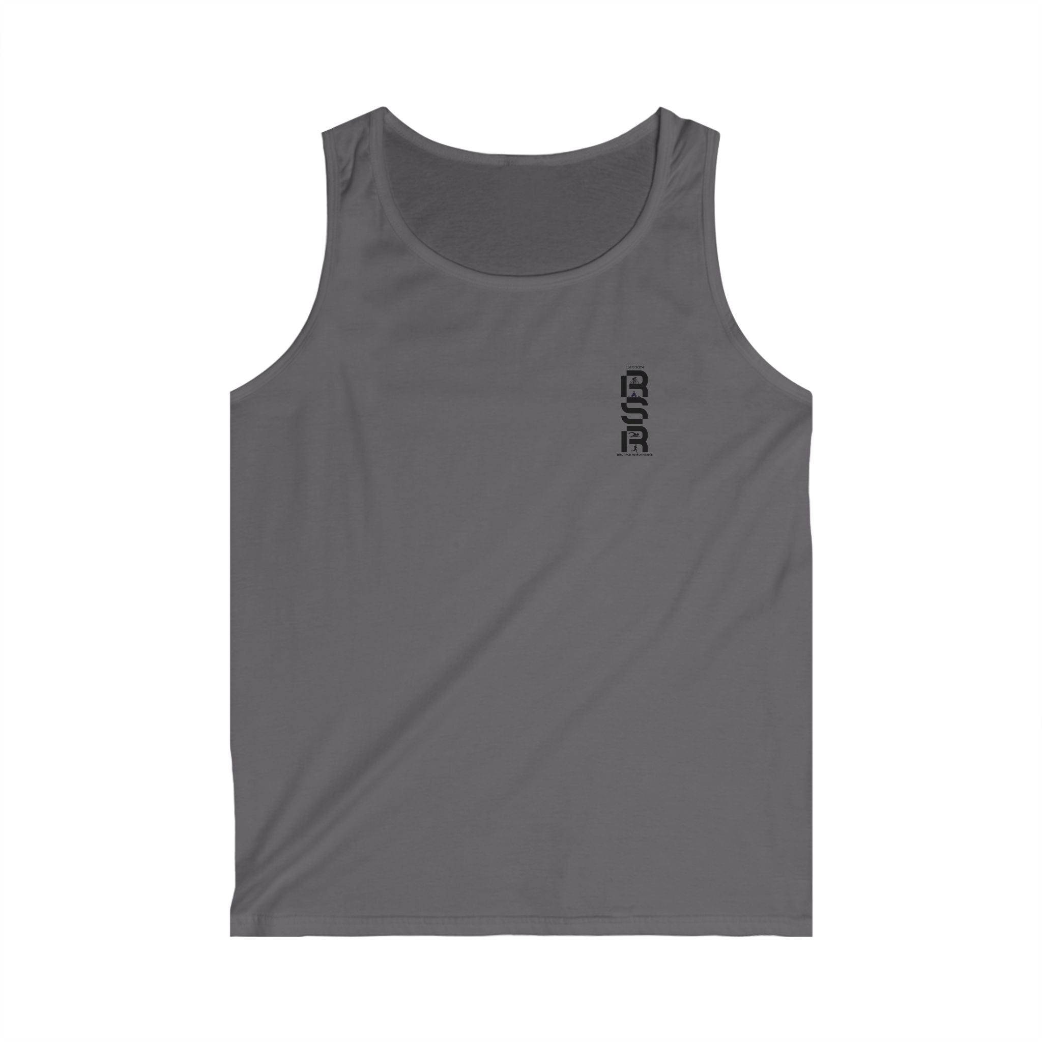 Vertical 'SSR' Logo Tank Top — Motivational Text Back Athletic Tank by RSR