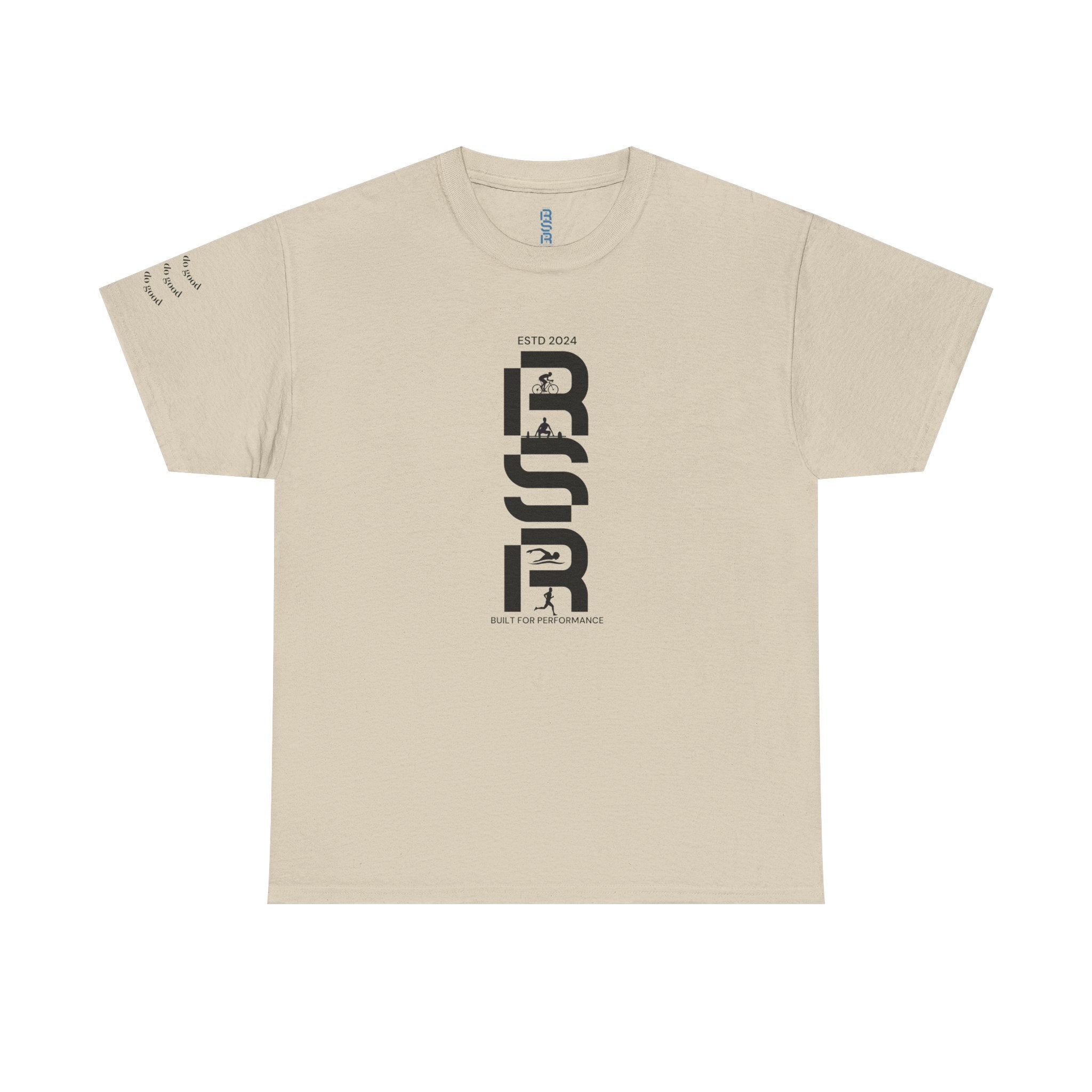 RSP Vertical Block Letter Tee | Minimal Text Graphic Shirt by RSR