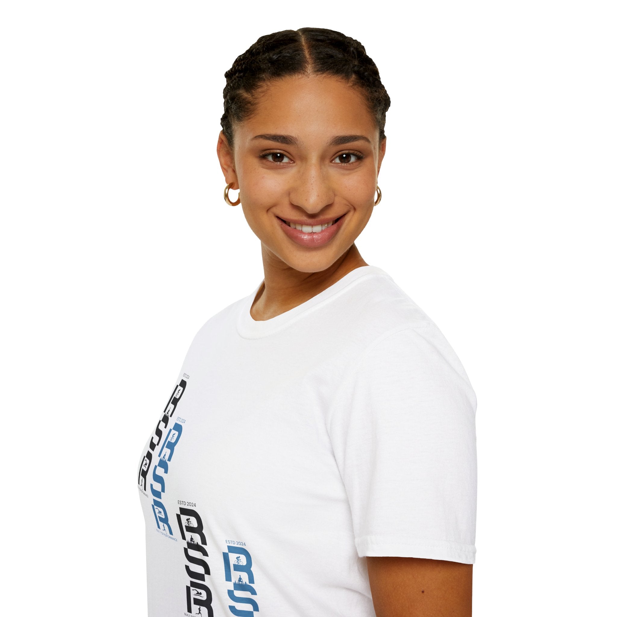 RSR Stacked Logo T-Shirt — Minimalist Geometric Graphic Tee by RSR