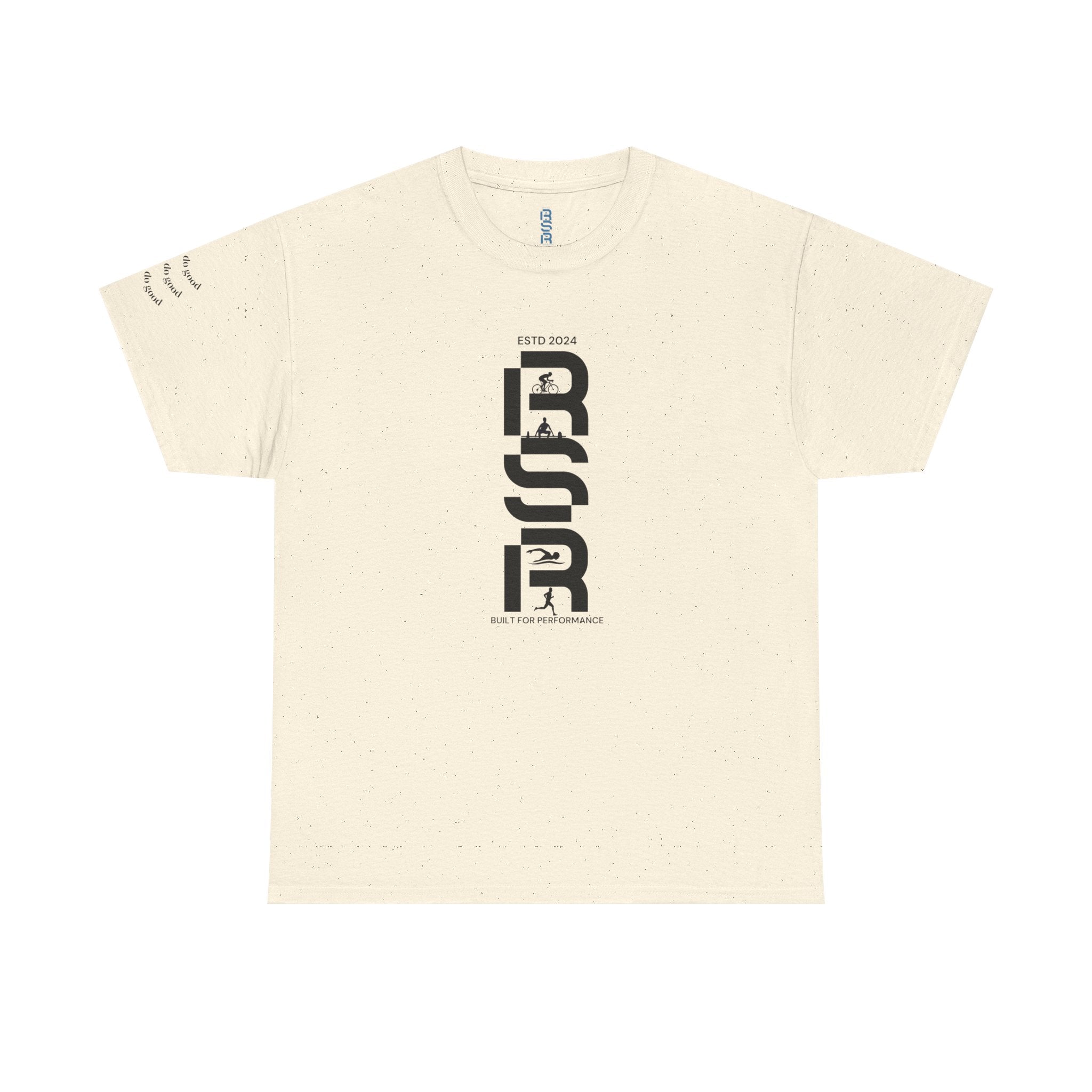 RSP Vertical Block Letter Tee | Minimal Text Graphic Shirt by RSR