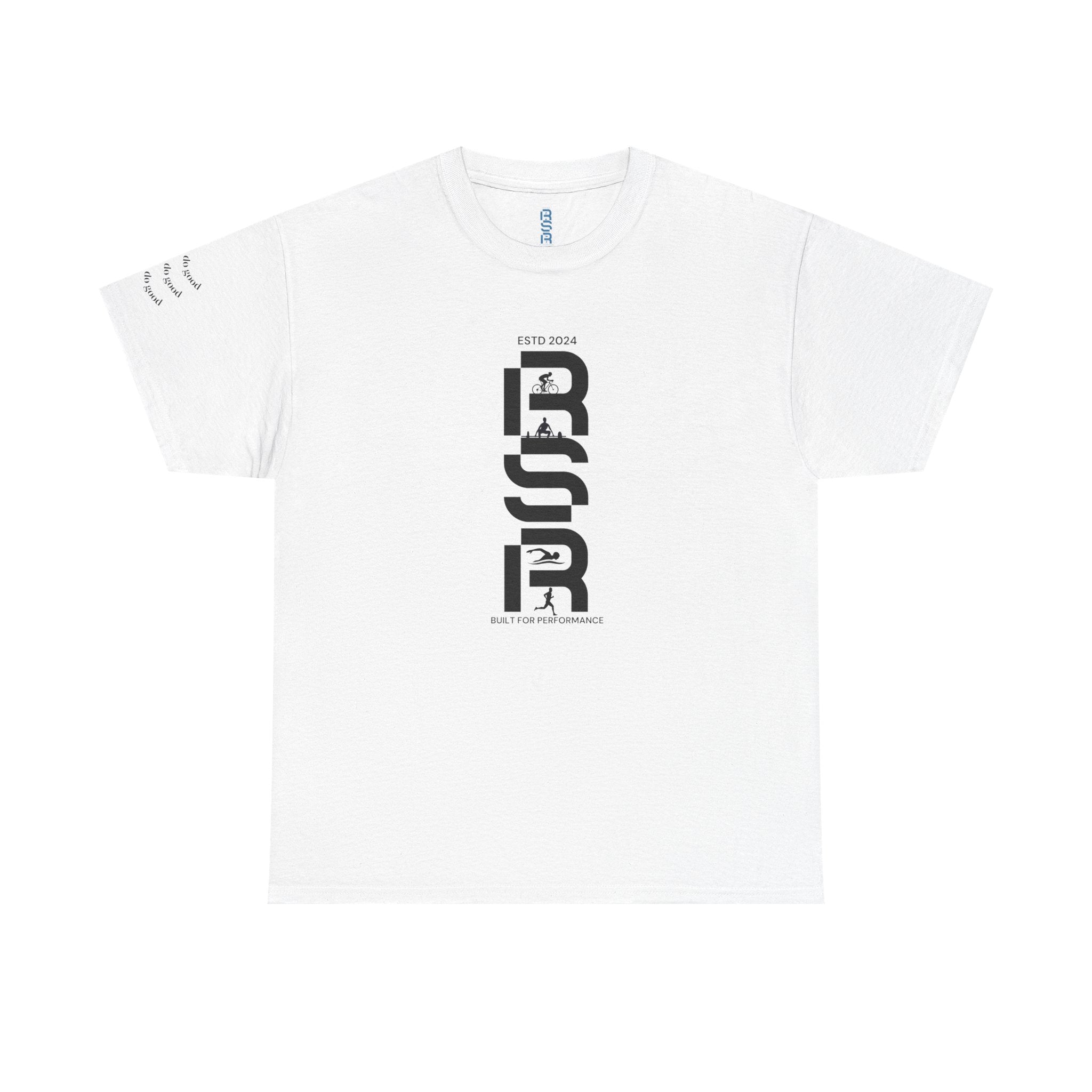 RSP Vertical Block Letter Tee | Minimal Text Graphic Shirt by RSR