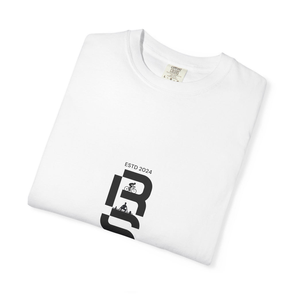 Distorted Vertical Text T-Shirt | Minimal Graphic Typography Tee by RSR