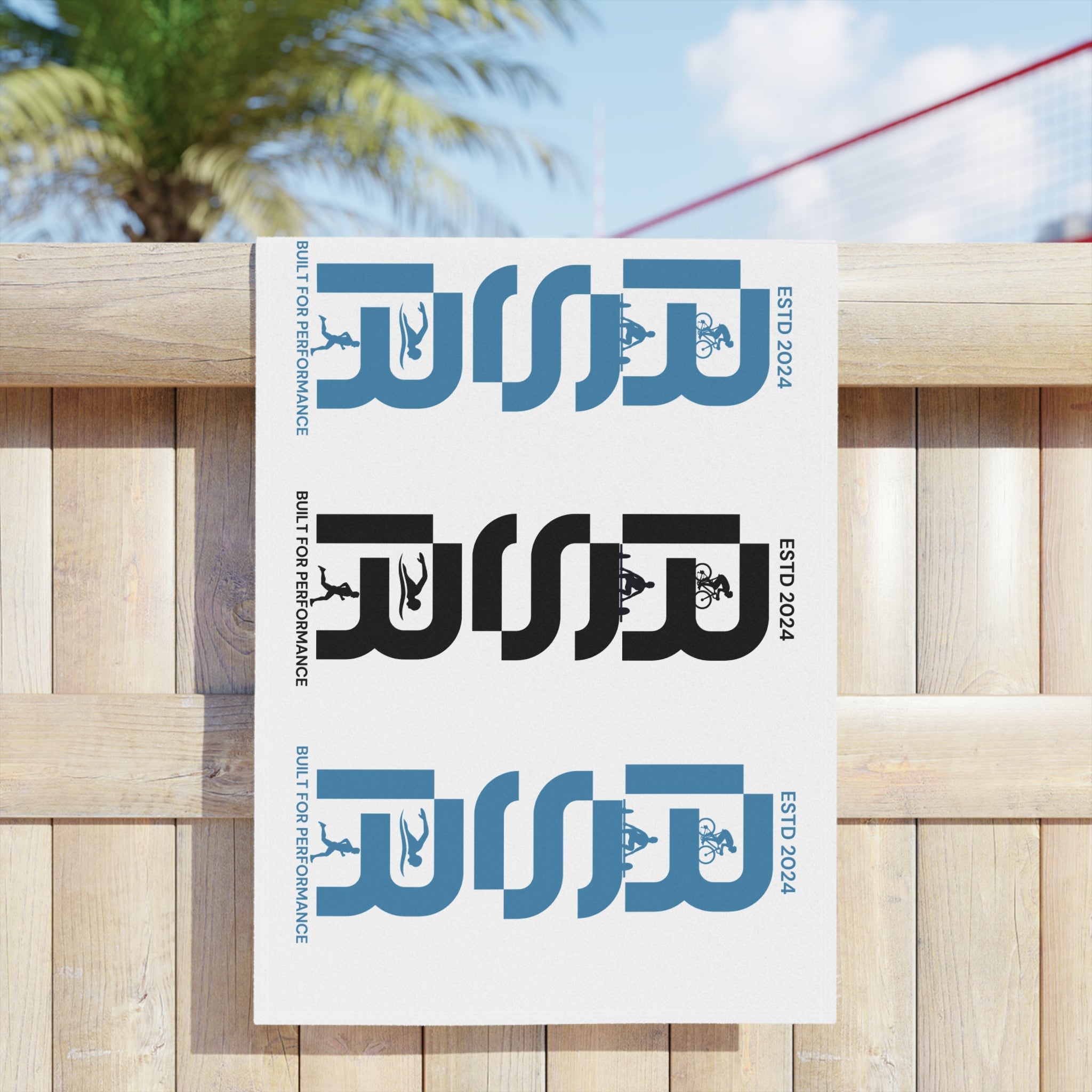 RSSR Pattern Beach Towel — ESTD 2024 Coastal Performance Towel by RSR