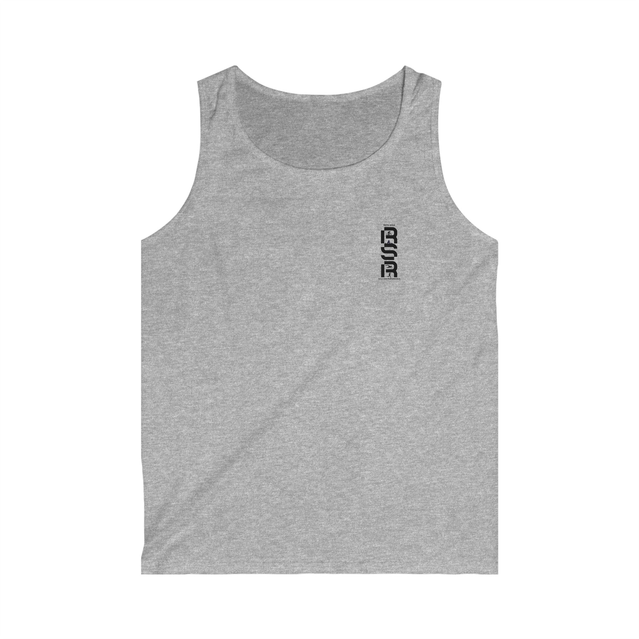 Vertical 'SSR' Logo Tank Top — Motivational Text Back Athletic Tank by RSR