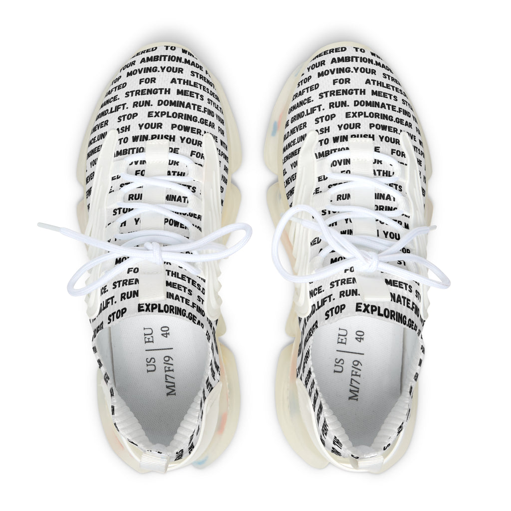 Women's Mesh Sneakers — Motivational Text Athletic Shoes for Women by RSR