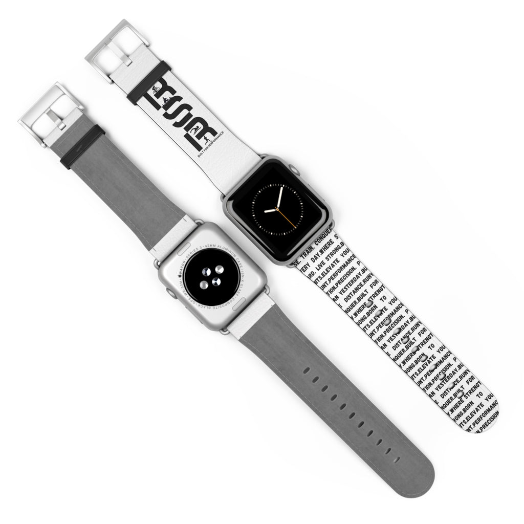 Watch Band — Monochrome Motivational Text Apple Watch Band (BSSR Accent) by RSR