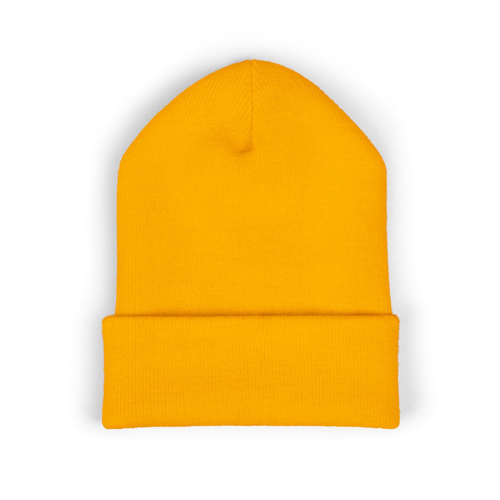 Embroidered Minimalist Cuffed Beanie — Small Vertical Logo by RSR