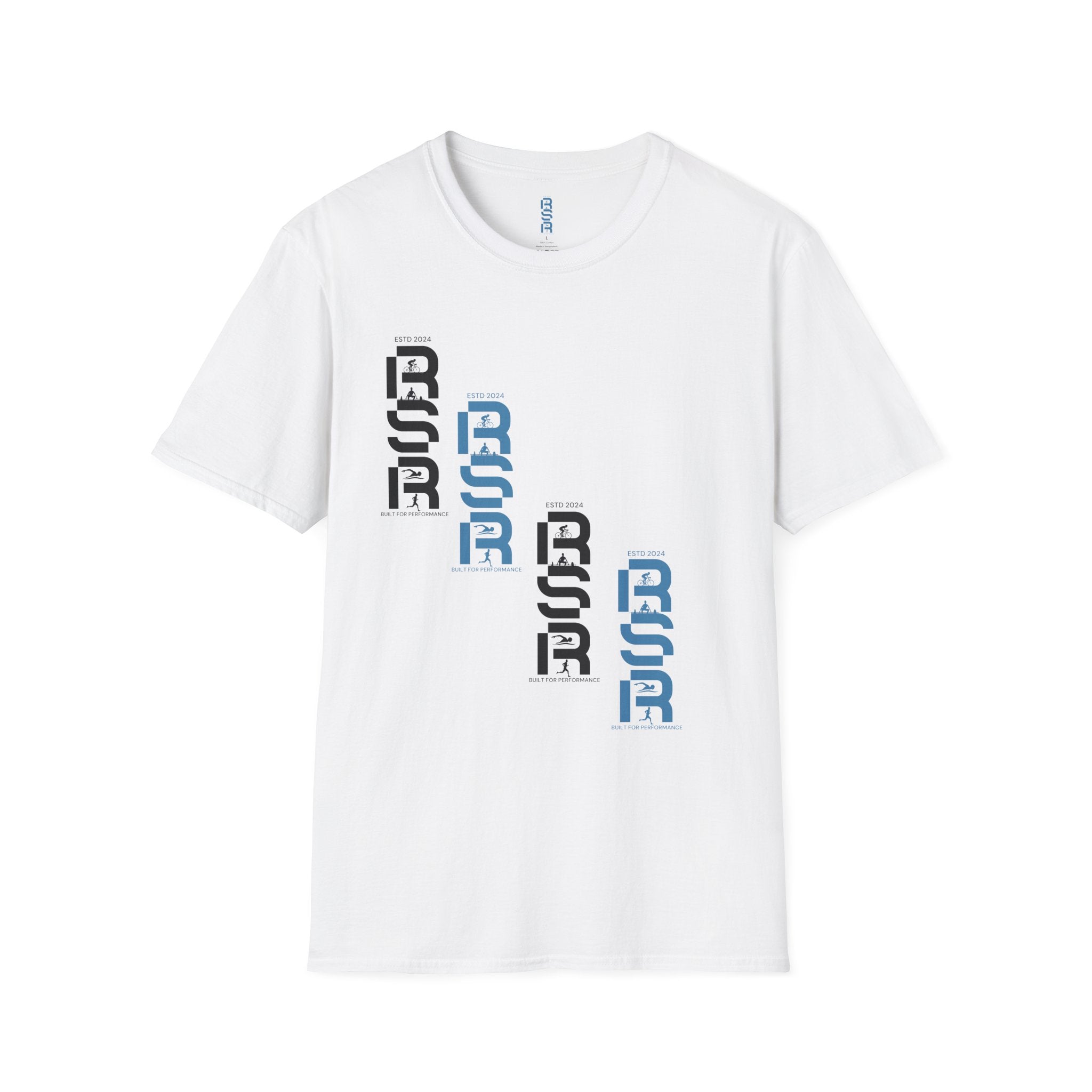 RSR Stacked Logo T-Shirt — Minimalist Geometric Graphic Tee by RSR