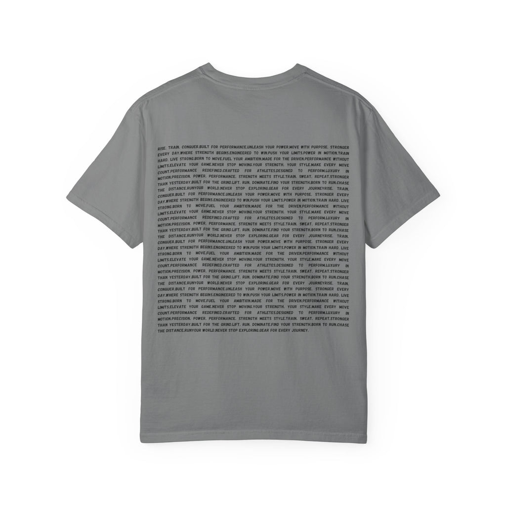 Distorted Vertical Text T-Shirt | Minimal Graphic Typography Tee by RSR