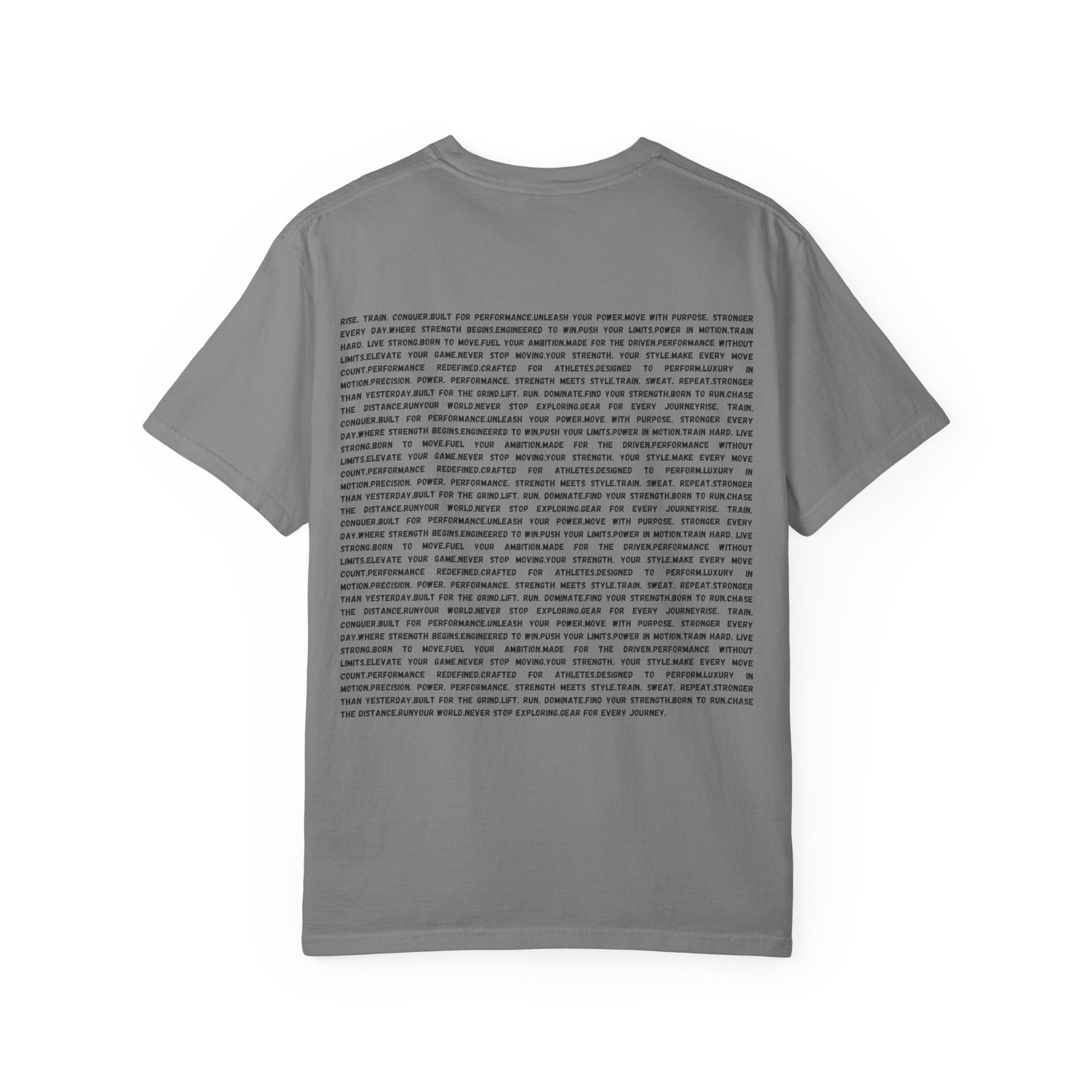 Distorted Vertical Text T-Shirt | Minimal Graphic Typography Tee by RSR