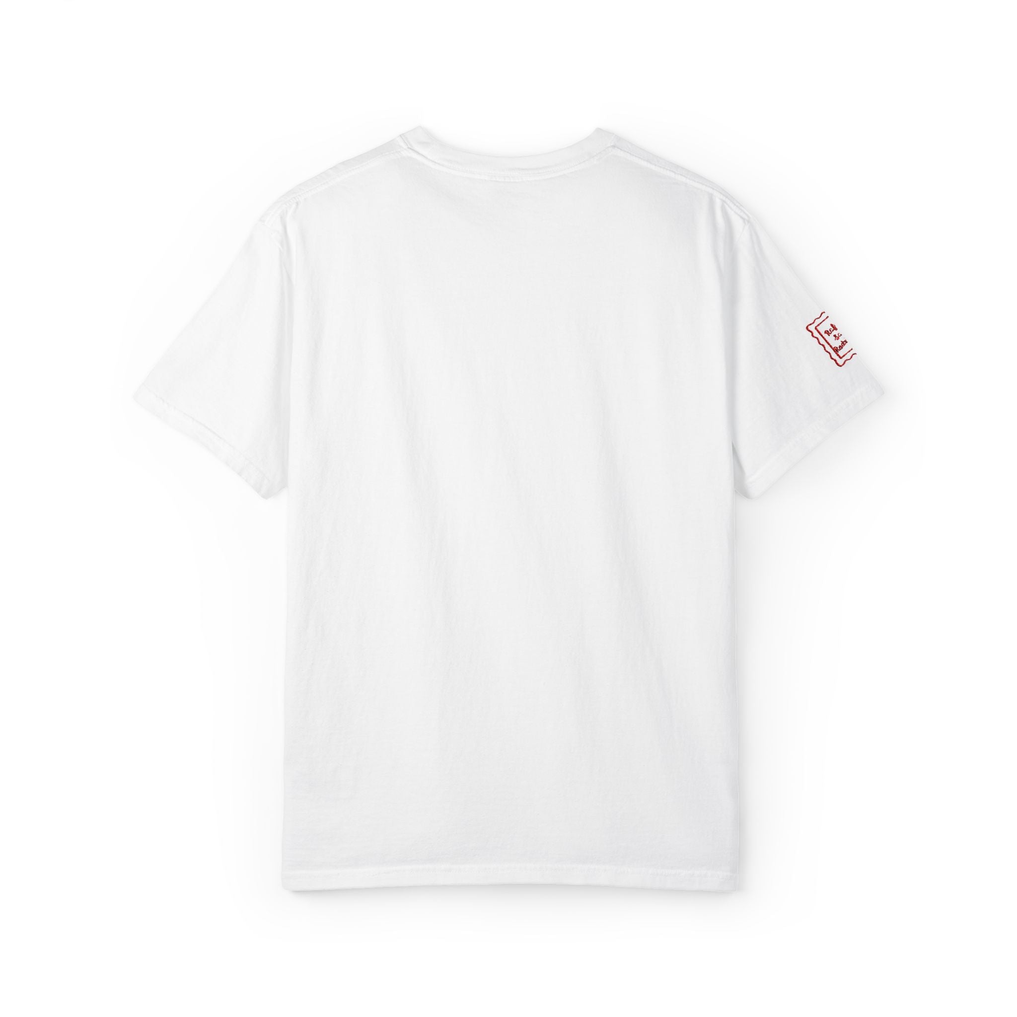 Vertical Gothic "GOD" Graphic T-Shirt — Minimal White Streetwear by RSR