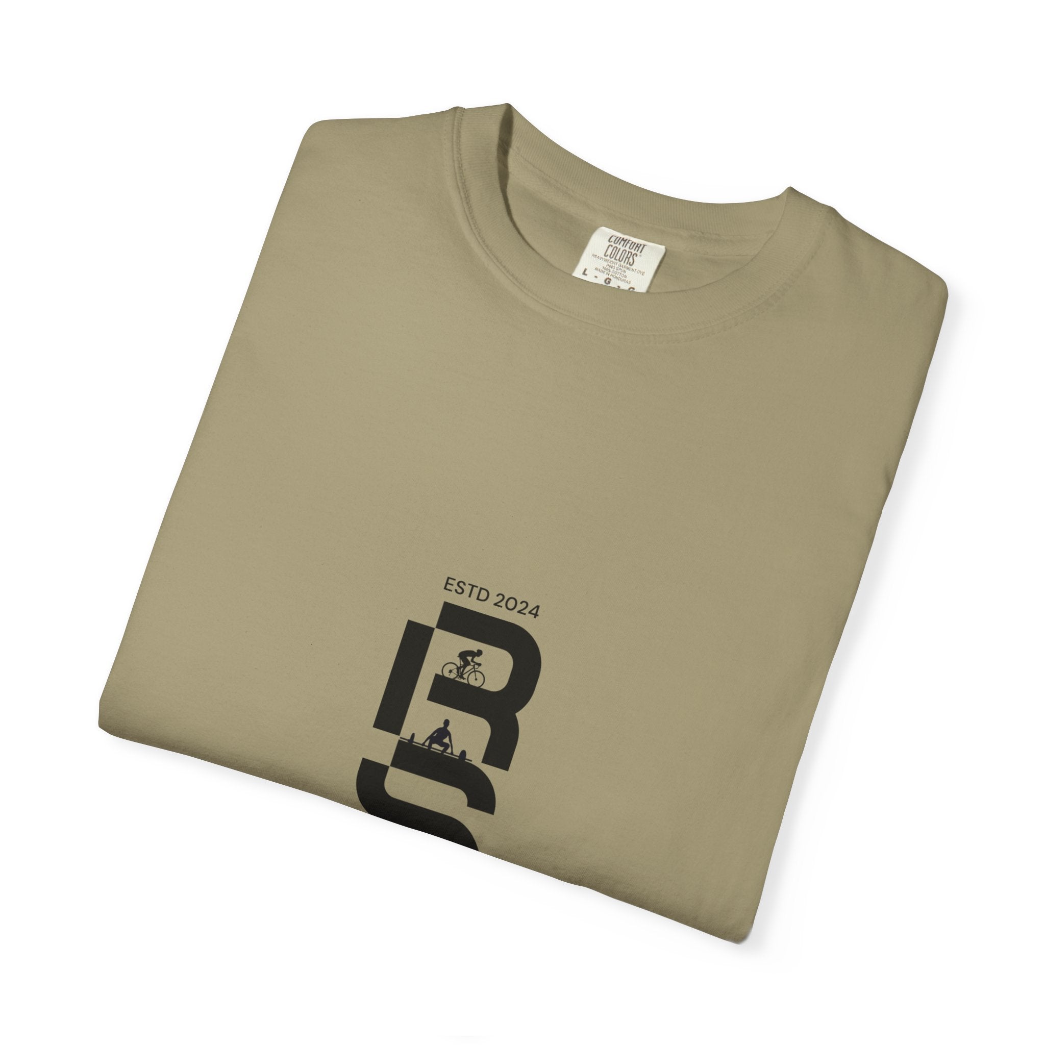 Distorted Vertical Text T-Shirt | Minimal Graphic Typography Tee by RSR