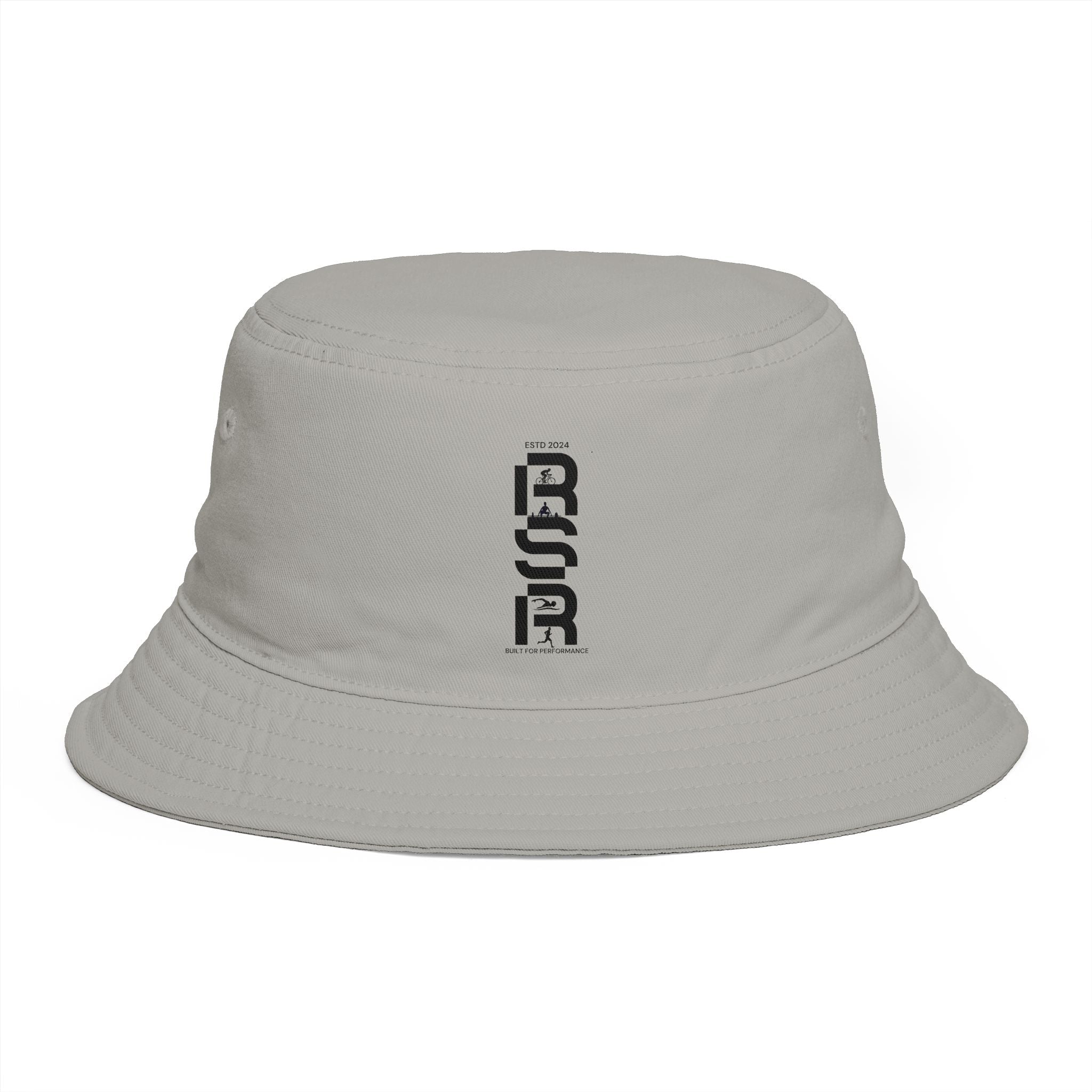 Rust Brown Bucket Hat with Vertical 'ROAR' Distressed Text — Trendy Casual Sun Hat by RSR