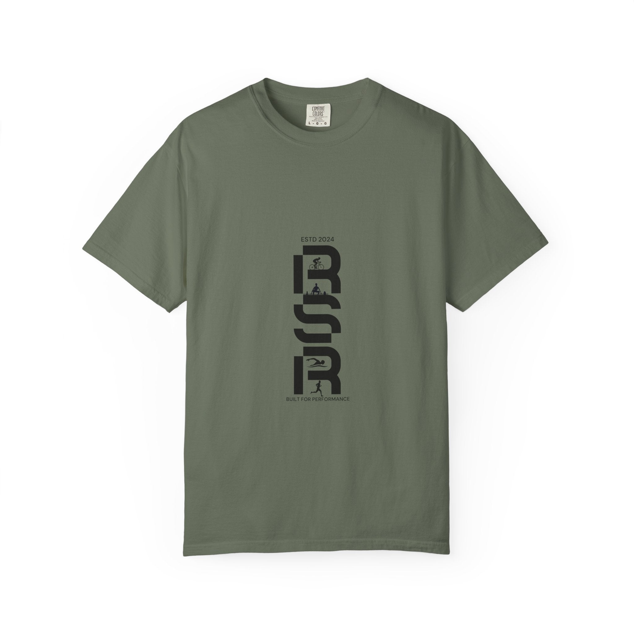 Distorted Vertical Text T-Shirt | Minimal Graphic Typography Tee by RSR