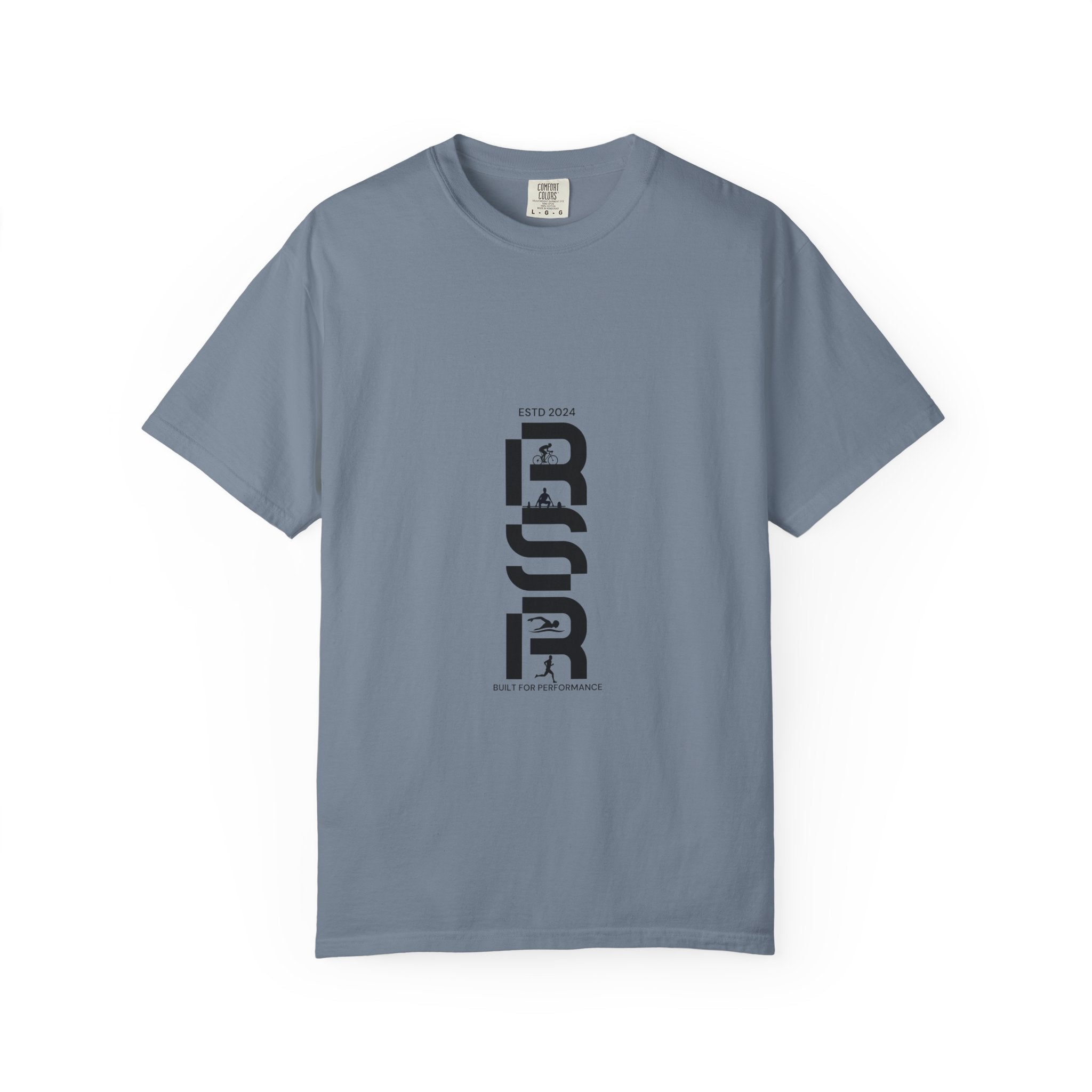 Distorted Vertical Text T-Shirt | Minimal Graphic Typography Tee by RSR