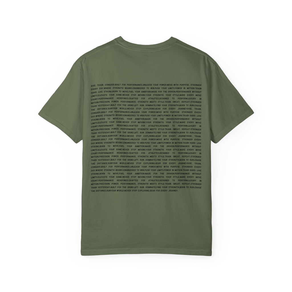 Distorted Vertical Text T-Shirt | Minimal Graphic Typography Tee by RSR