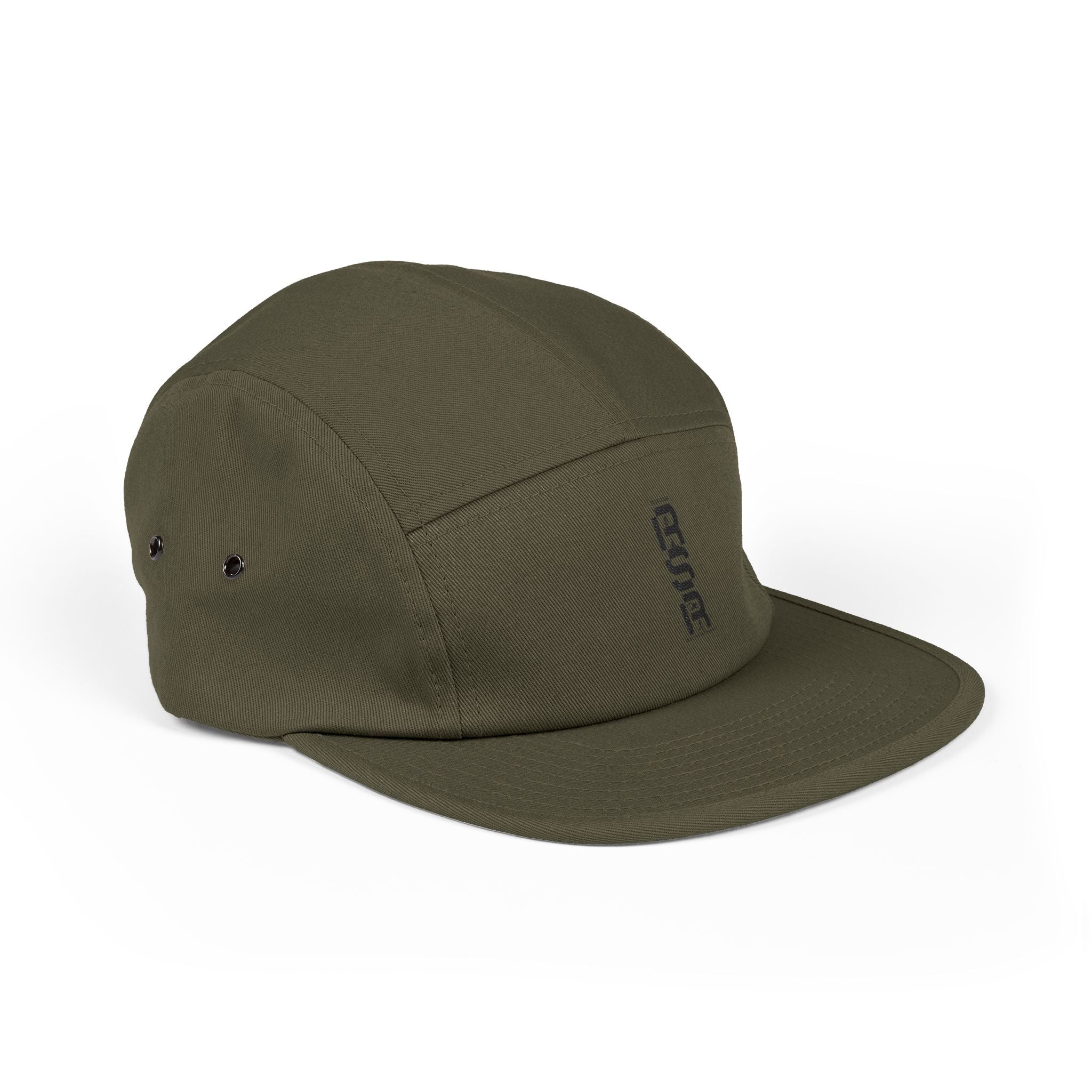 Embroidered 5-Panel Cap — Minimal Vertical Logo, Tan Casual Streetwear by RSR