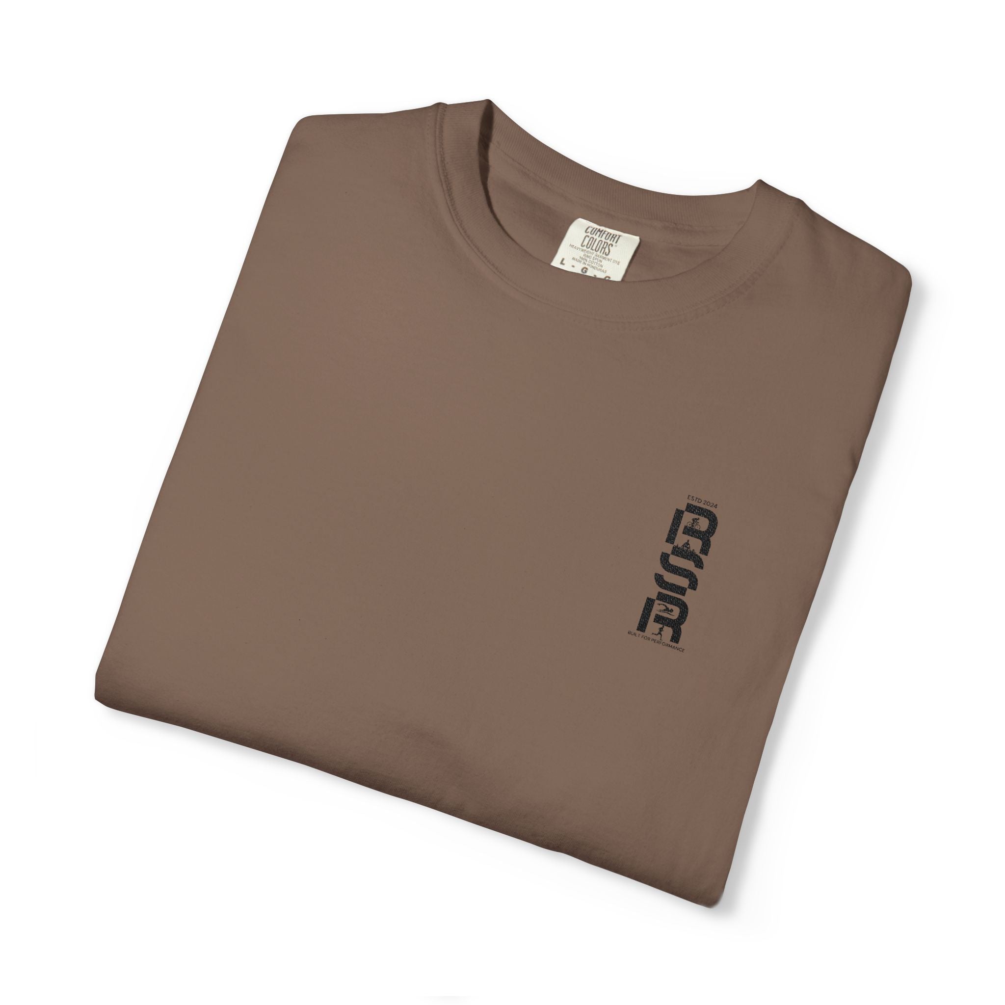 Vertical Gothic "GOD" Graphic T-Shirt — Minimal White Streetwear by RSR
