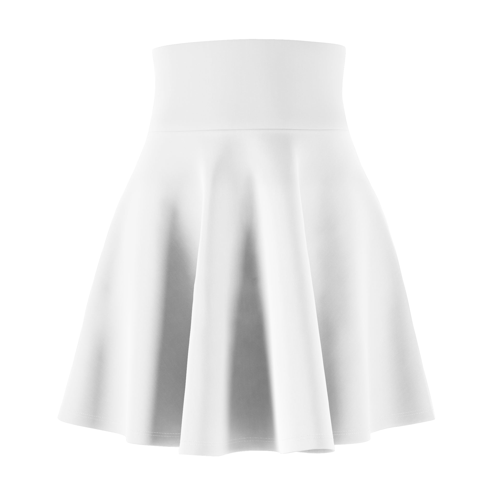 Women's Skater Skirt — Minimal White AOP Flared Skirt by RSR