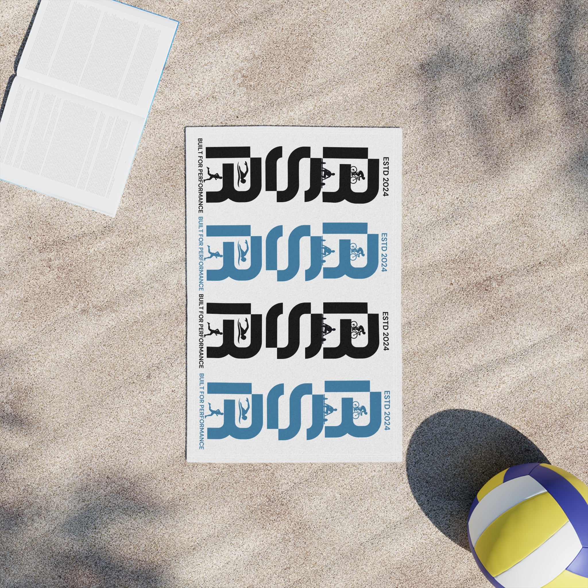 RSSR Pattern Beach Towel — ESTD 2024 Coastal Performance Towel by RSR