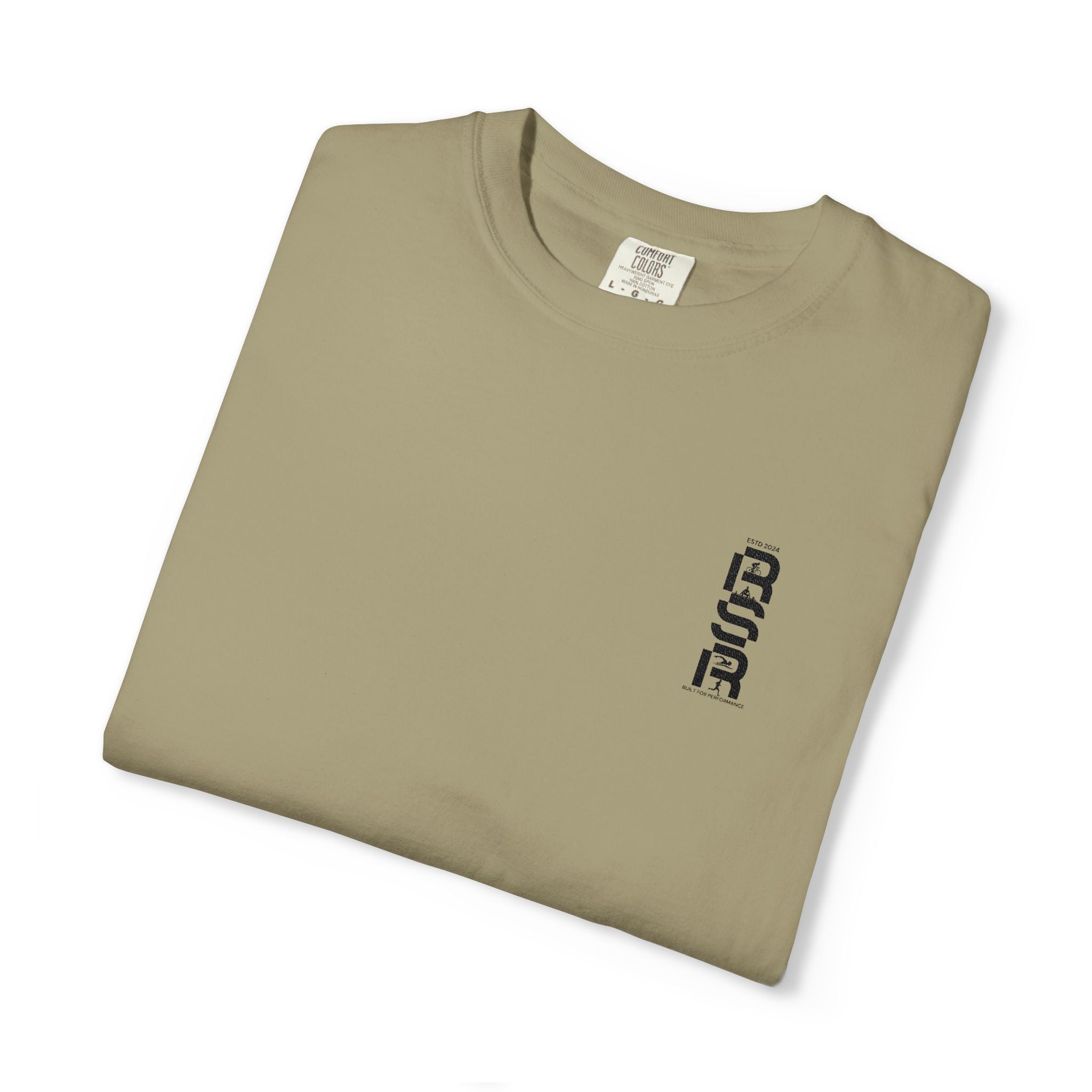Vertical Gothic "GOD" Graphic T-Shirt — Minimal White Streetwear by RSR