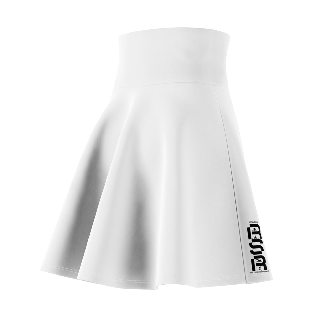 Women's Skater Skirt — Minimal White AOP Flared Skirt by RSR