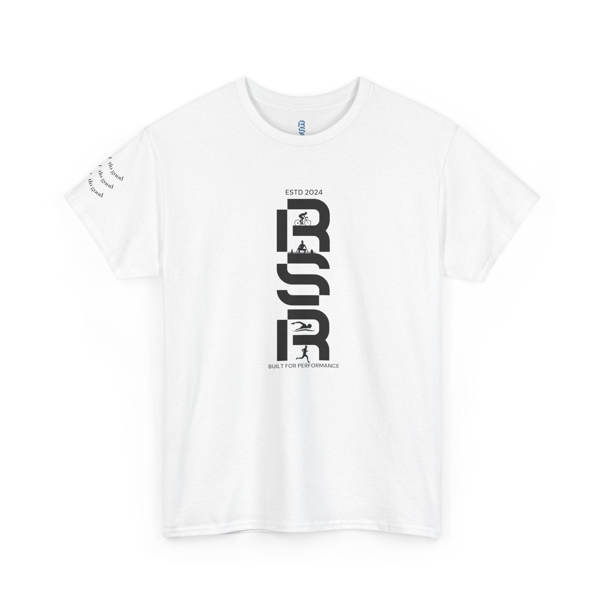 RSP Vertical Block Letter Tee | Minimal Text Graphic Shirt by RSR