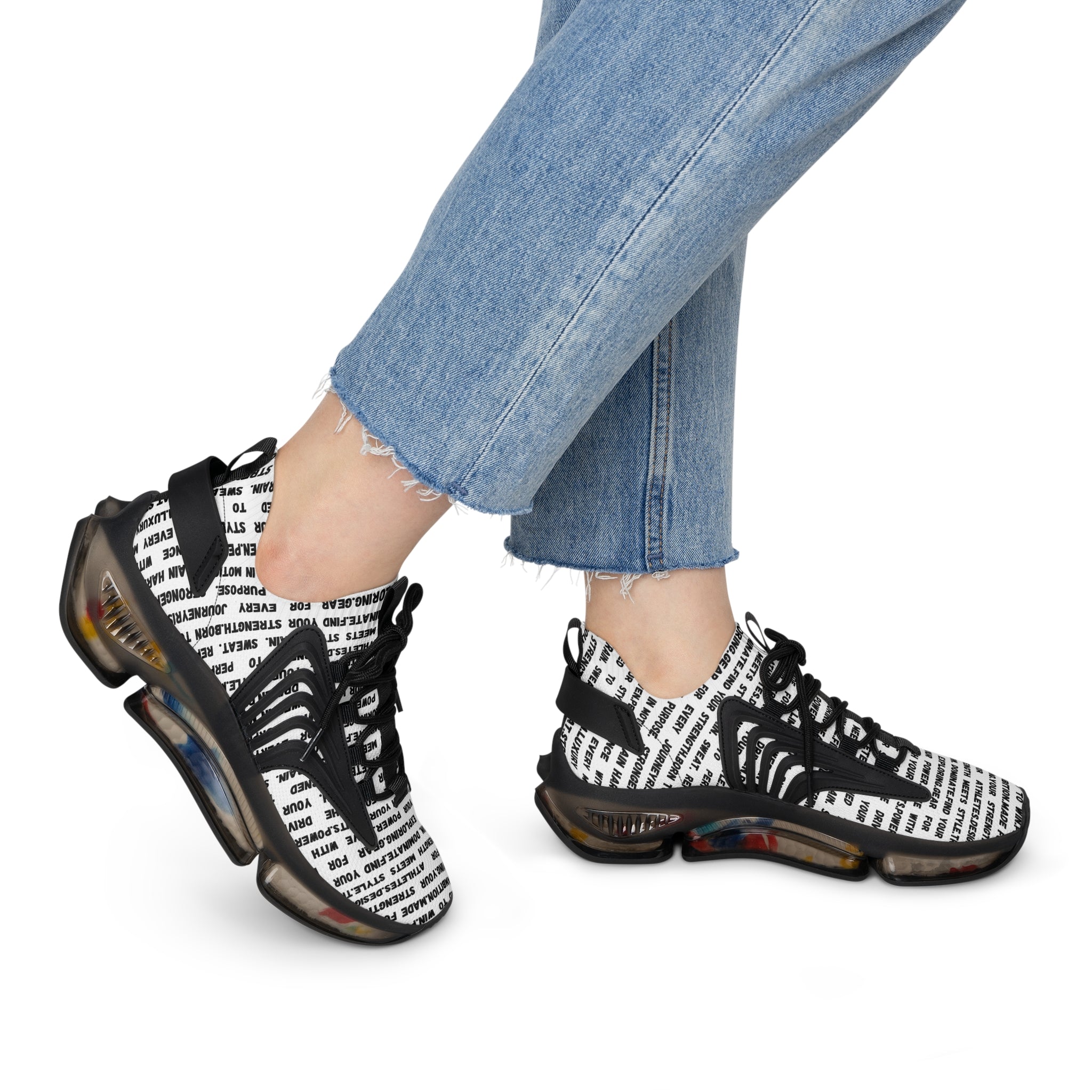 Women's Mesh Sneakers — Motivational Text Athletic Shoes for Women by RSR
