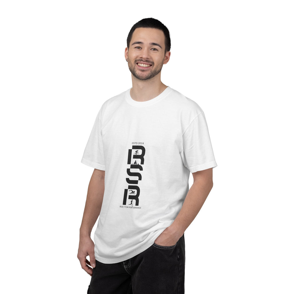 Distorted Vertical Text T-Shirt | Minimal Graphic Typography Tee by RSR