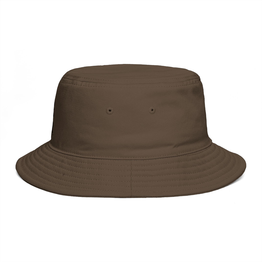 Rust Brown Bucket Hat with Vertical 'ROAR' Distressed Text — Trendy Casual Sun Hat by RSR