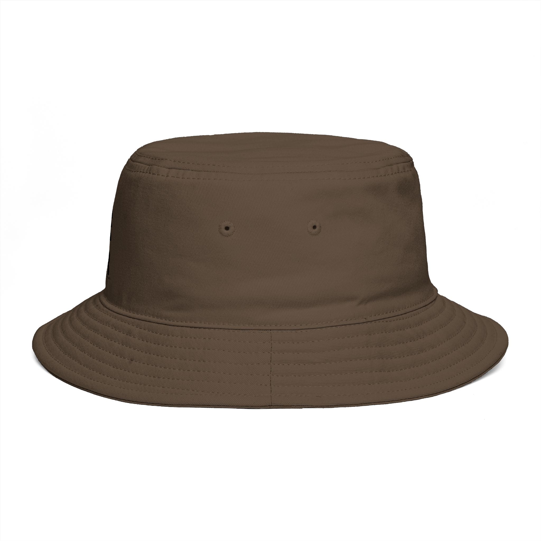 Rust Brown Bucket Hat with Vertical 'ROAR' Distressed Text — Trendy Casual Sun Hat by RSR