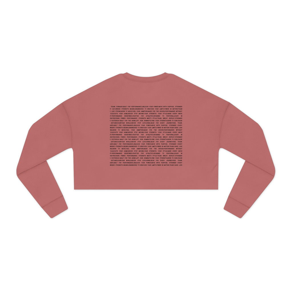 Cropped Sweatshirt — Minimal Vertical Script & Back Text Block by RSR