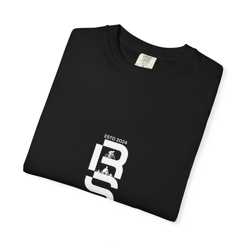 Distorted Vertical Text T-Shirt | Minimal Graphic Typography Tee by RSR