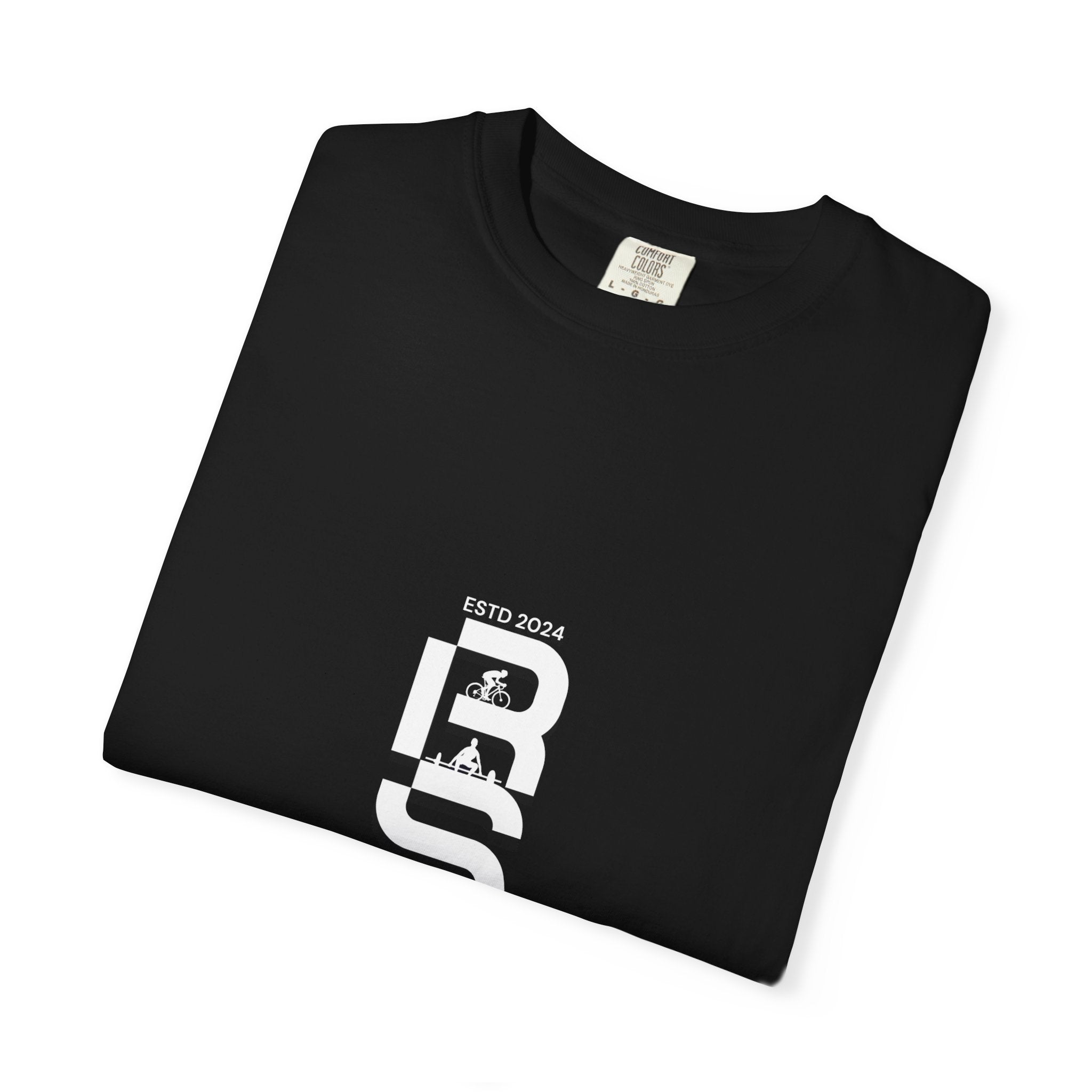 Distorted Vertical Text T-Shirt | Minimal Graphic Typography Tee by RSR