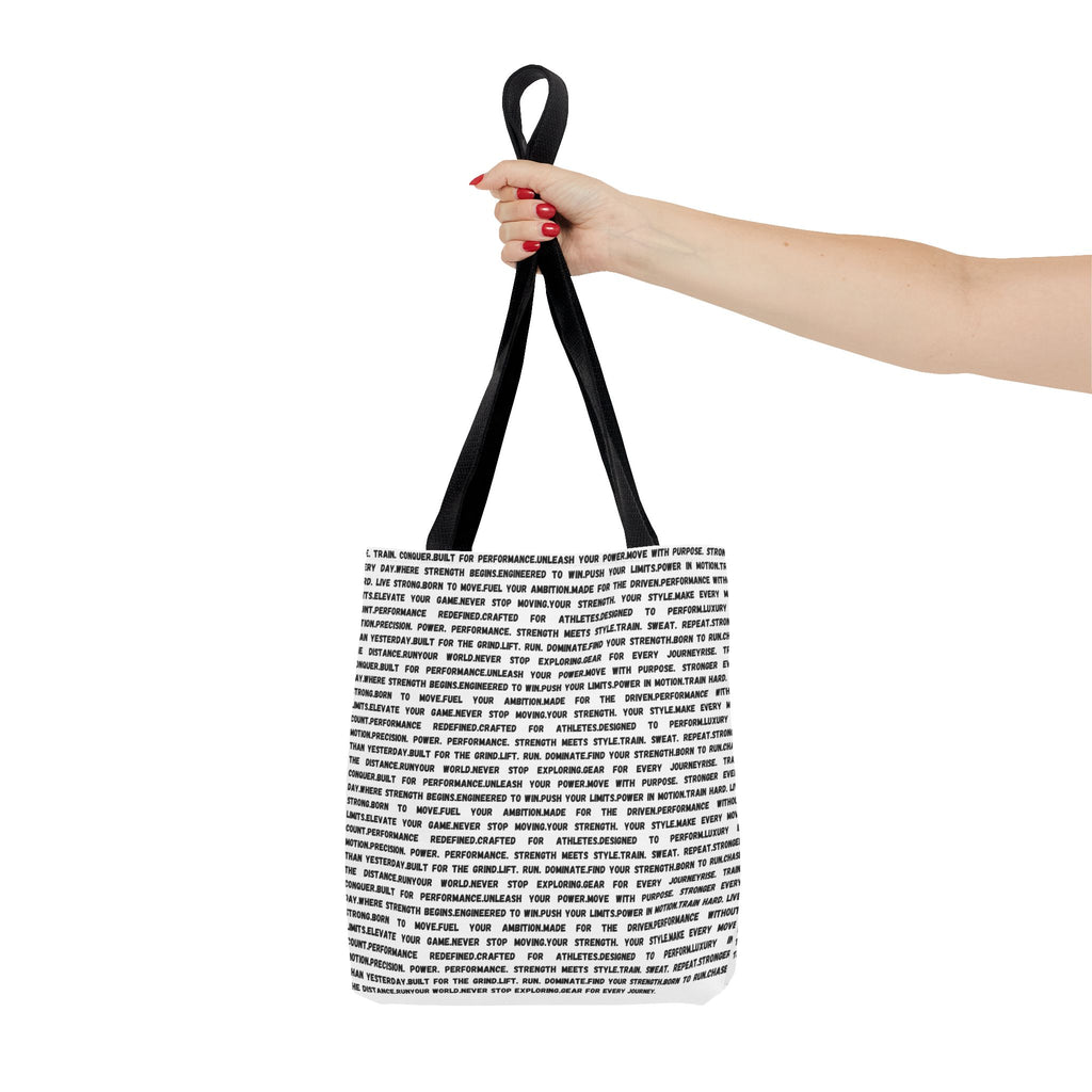 Inspirational Quote Text Pattern Tote Bag — Motivational All-Over Print Tote by RSR