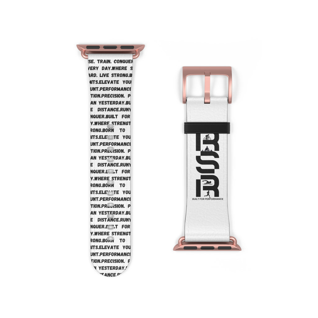 Watch Band — Monochrome Motivational Text Apple Watch Band (BSSR Accent) by RSR