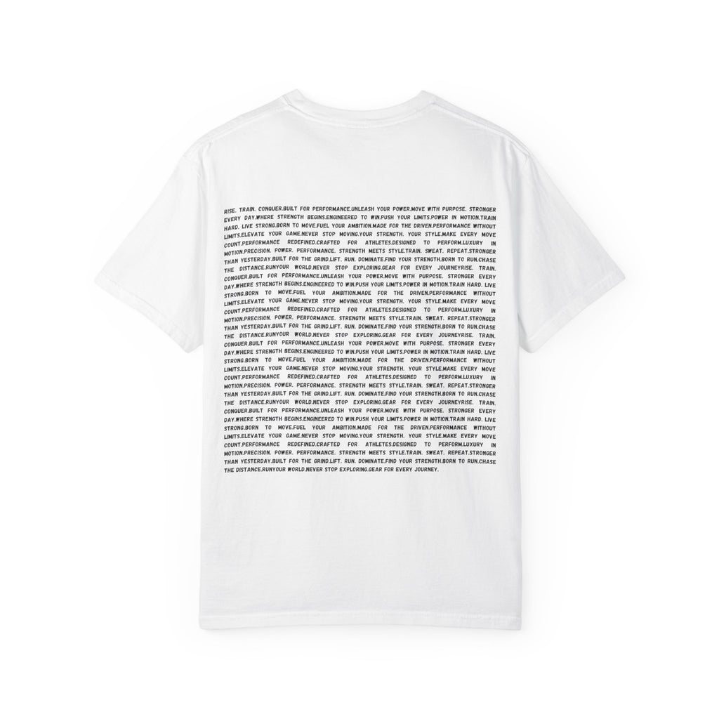 Distorted Vertical Text T-Shirt | Minimal Graphic Typography Tee by RSR
